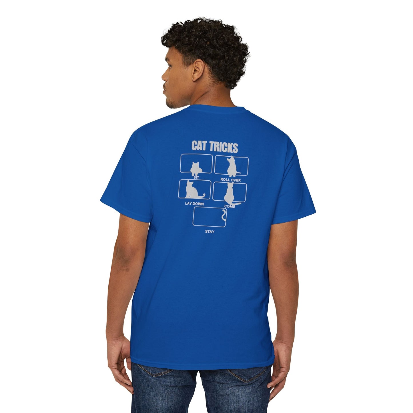 Cat Tricks Unisex Heavy Cotton Pocket Tee - T - Shirt - Epileptic Al’s Shop
