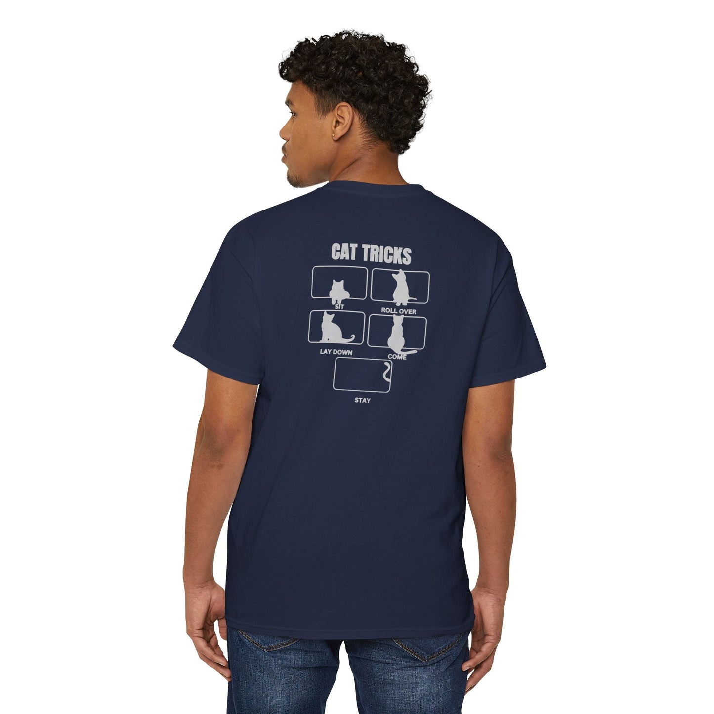 Cat Tricks Unisex Heavy Cotton Pocket Tee - T - Shirt - Epileptic Al’s Shop