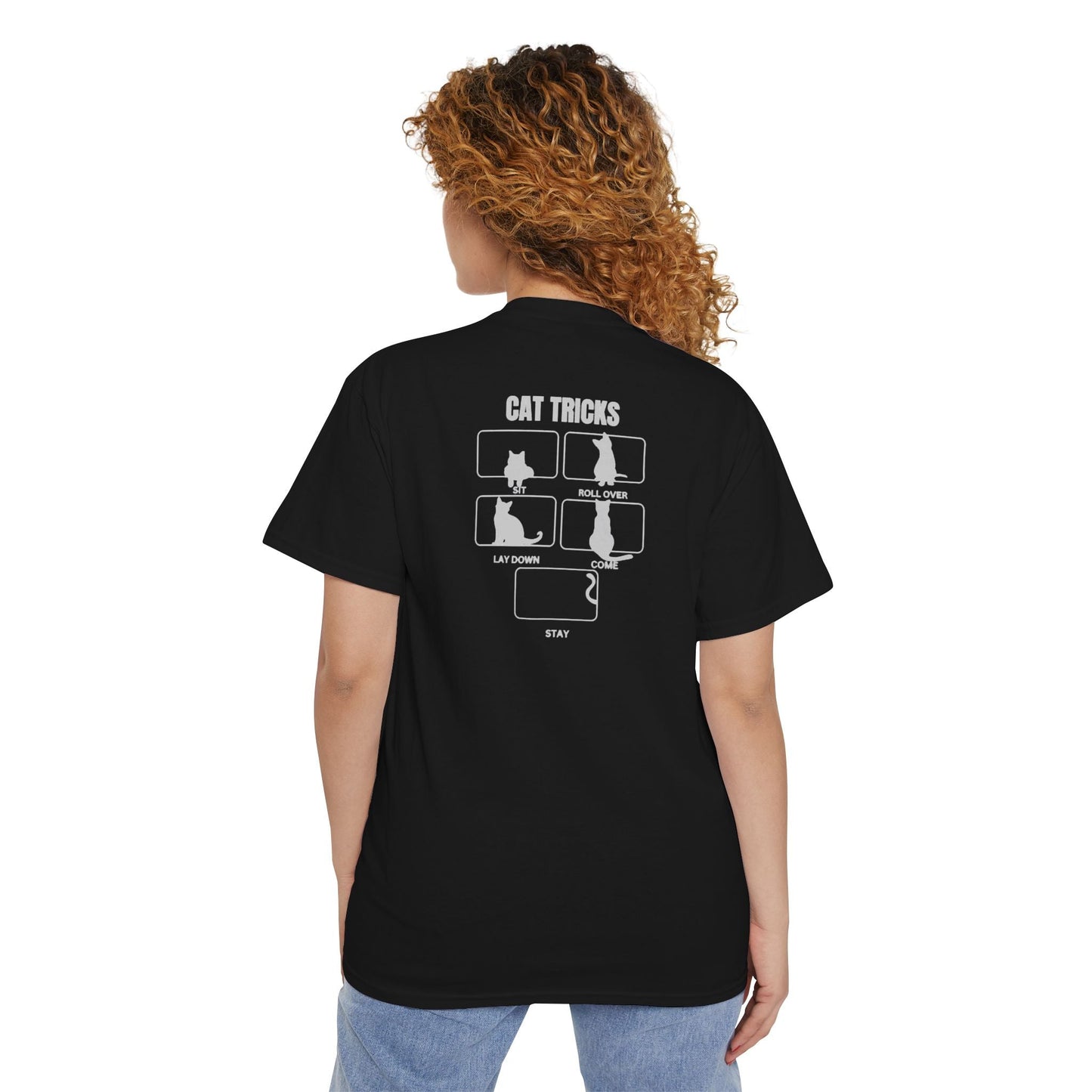Cat Tricks Unisex Heavy Cotton Pocket Tee - T - Shirt - Epileptic Al’s Shop