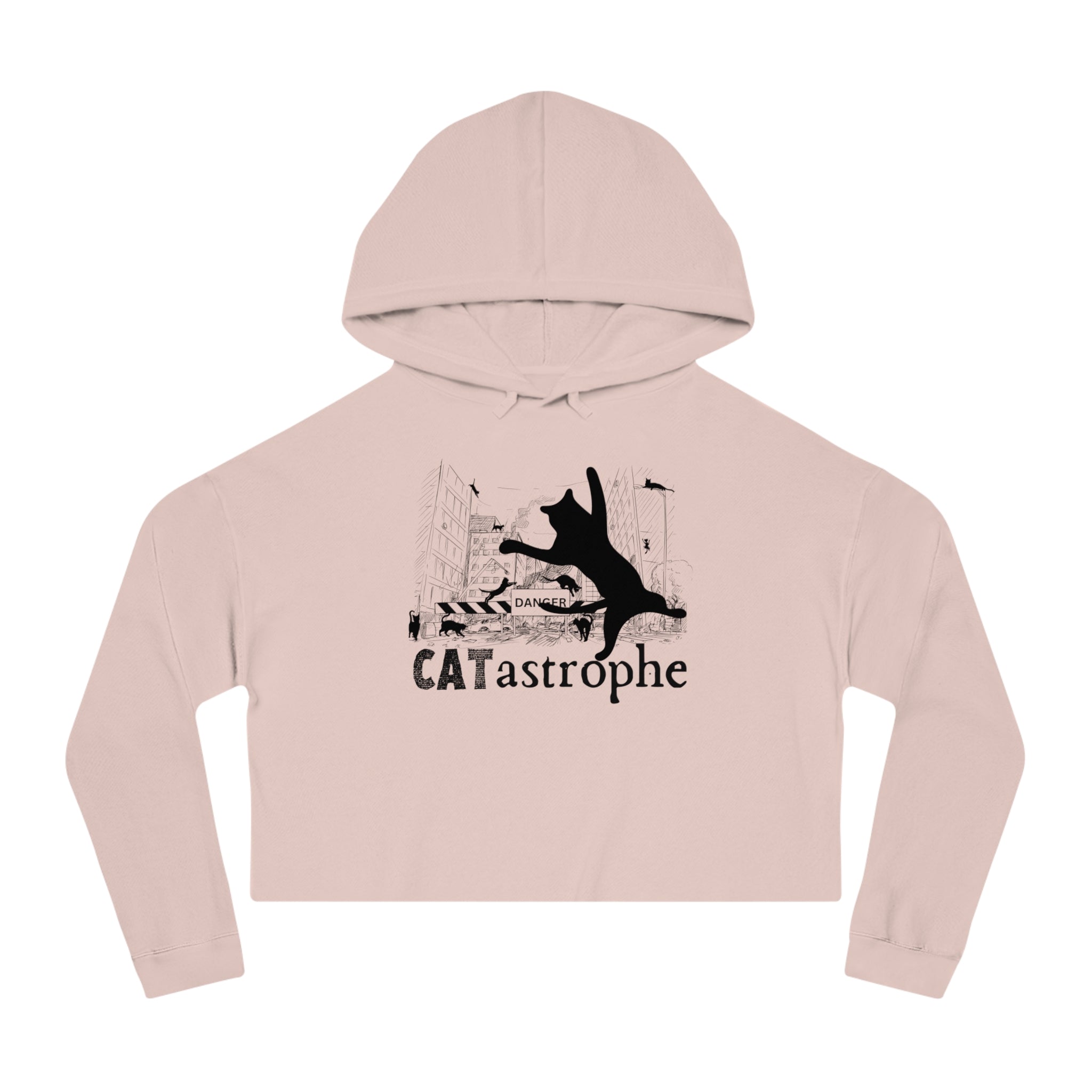 CATastrophe Women's Cropped Hooded Sweatshirt - Hoodie - EpiAl's Shop