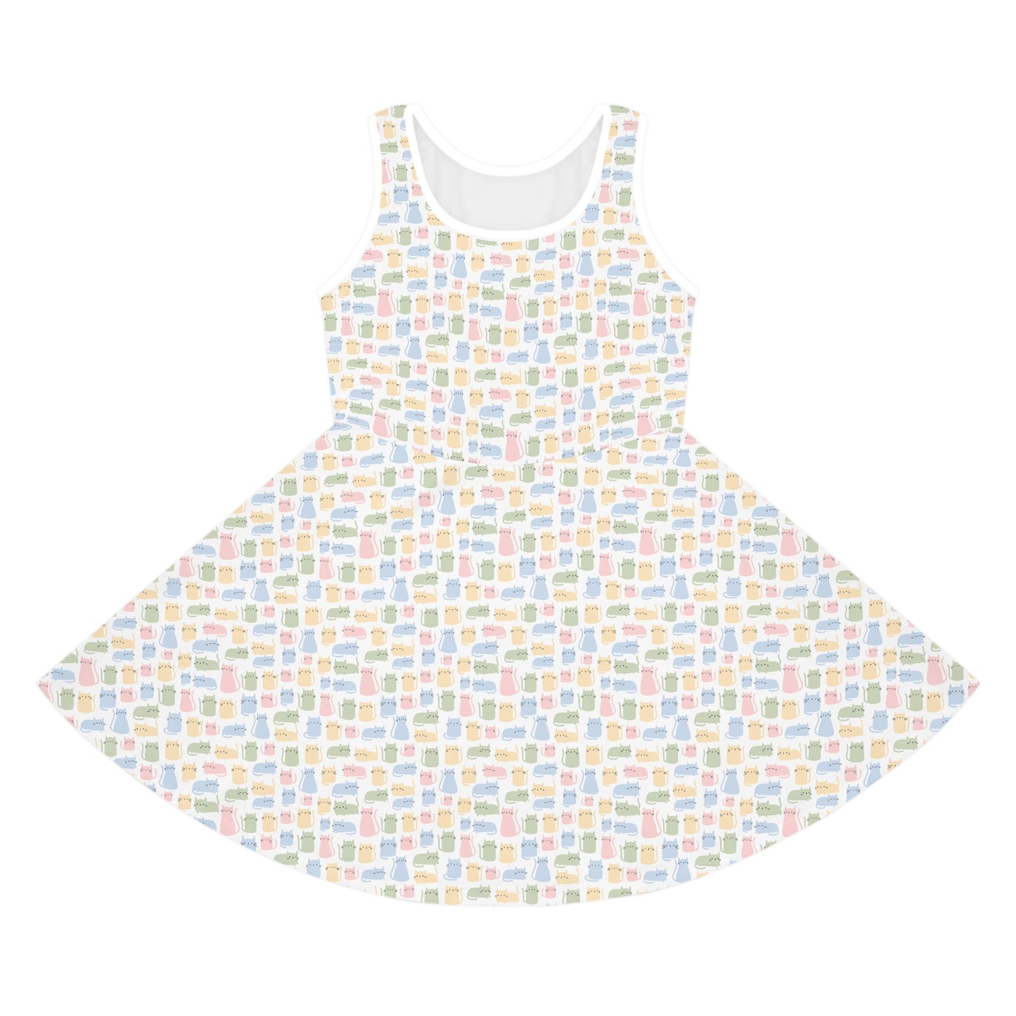 Cheeky Kitties Girls' Sleeveless Sundress - All Over Prints - Epileptic Al’s Shop