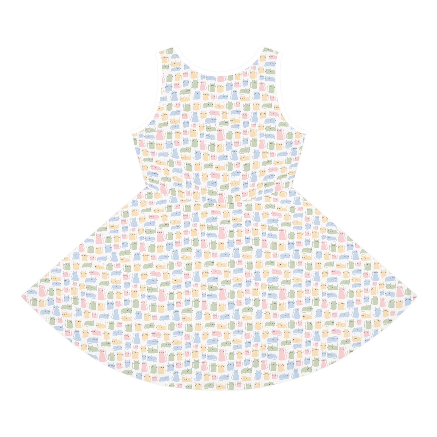 Cheeky Kitties Girls' Sleeveless Sundress - All Over Prints - Epileptic Al’s Shop