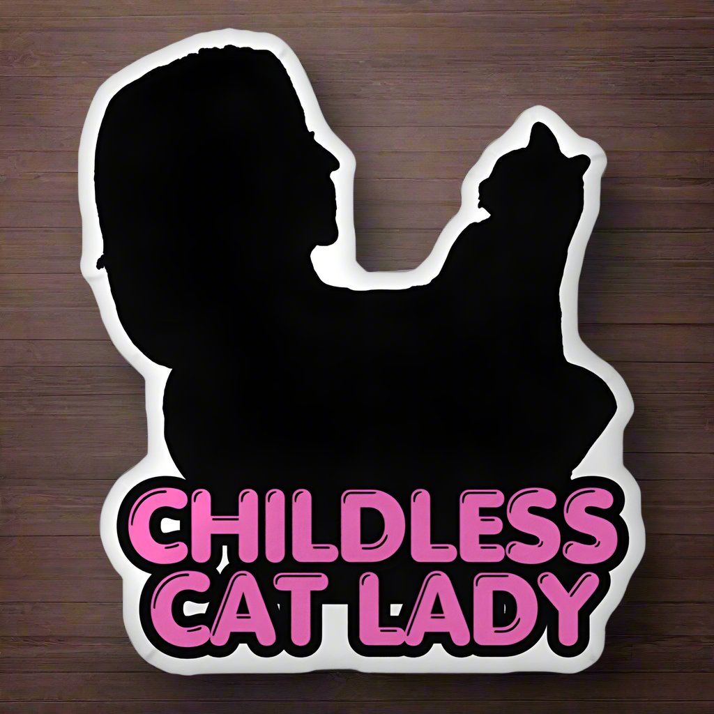 Childless Cat Lady Shaped Pillow - Home Decor - EpiAl's Shop