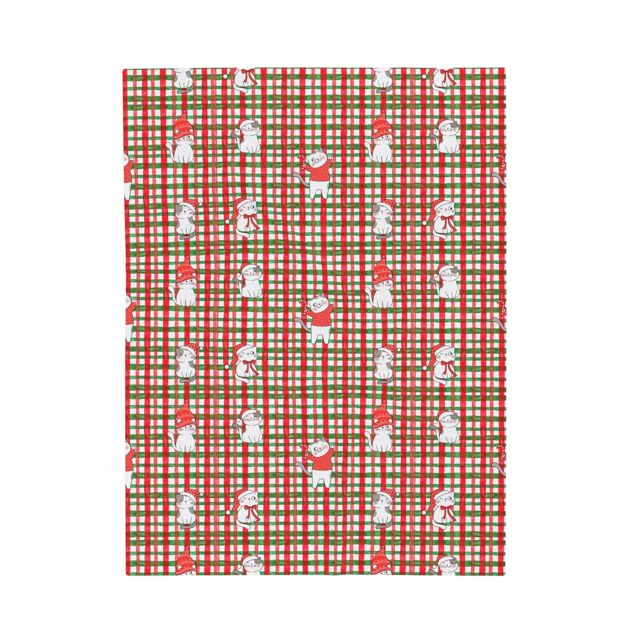 Christmas Kitties Velveteen Plush Blanket - EpiAl's Shop