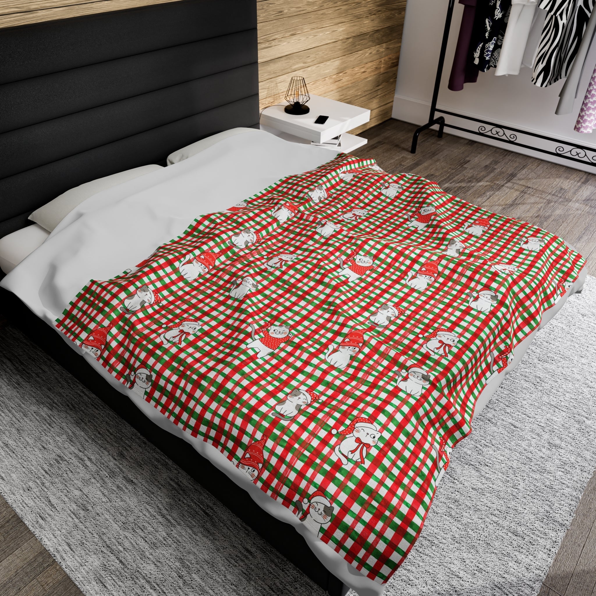 Christmas Kitties Velveteen Plush Blanket - EpiAl's Shop