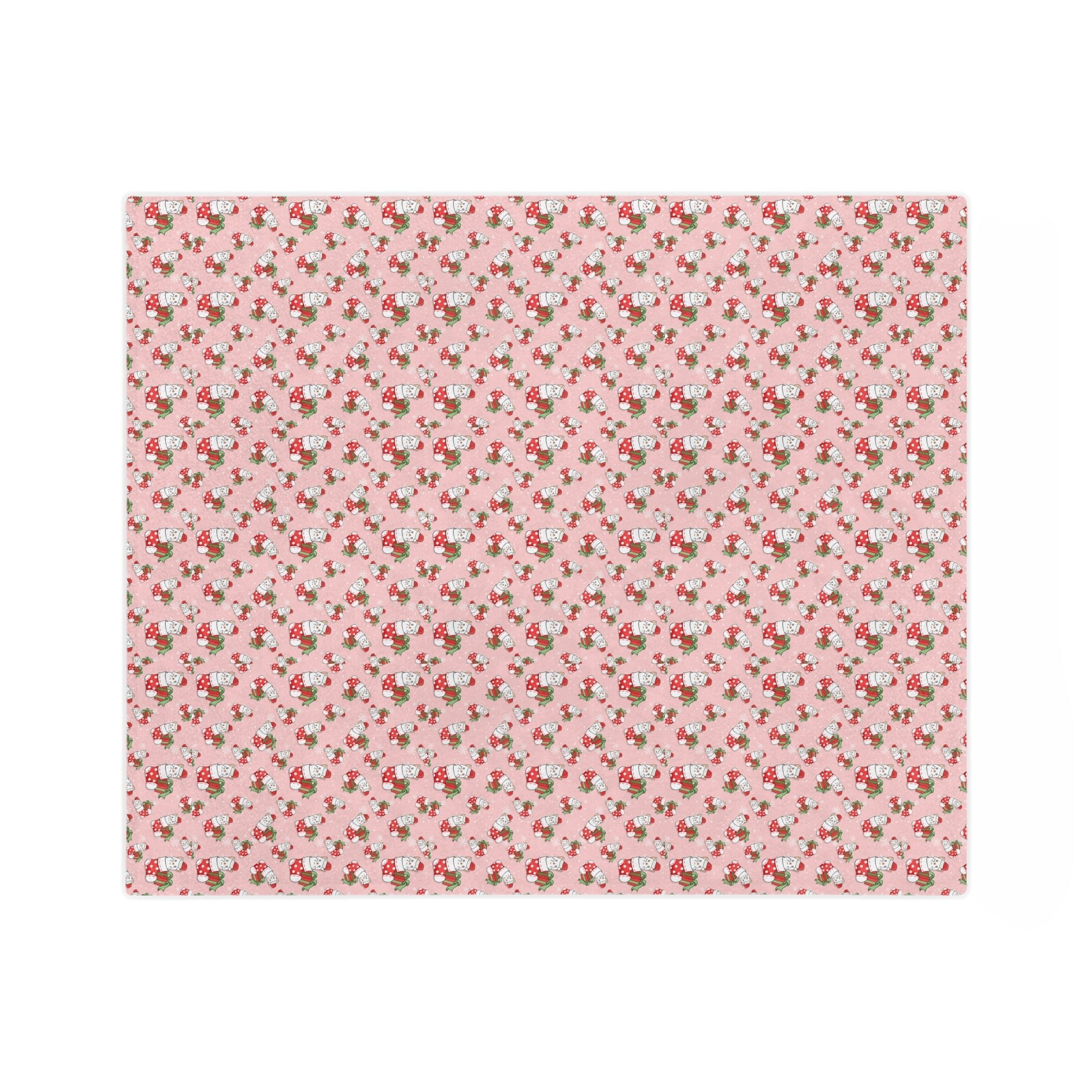 Christmas Stocking Kitty Velveteen Minky Blanket - EpiAl's Shop