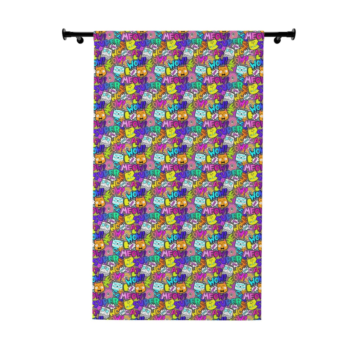 Comic Cats Window Curtains (1 Piece) - Home Decor - Epileptic Al’s Shop