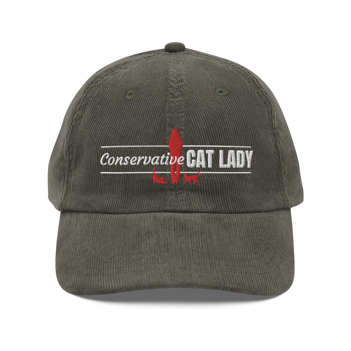 Conservative Cat Lady Corduroy Hat - Hats - EpiAl's Shop