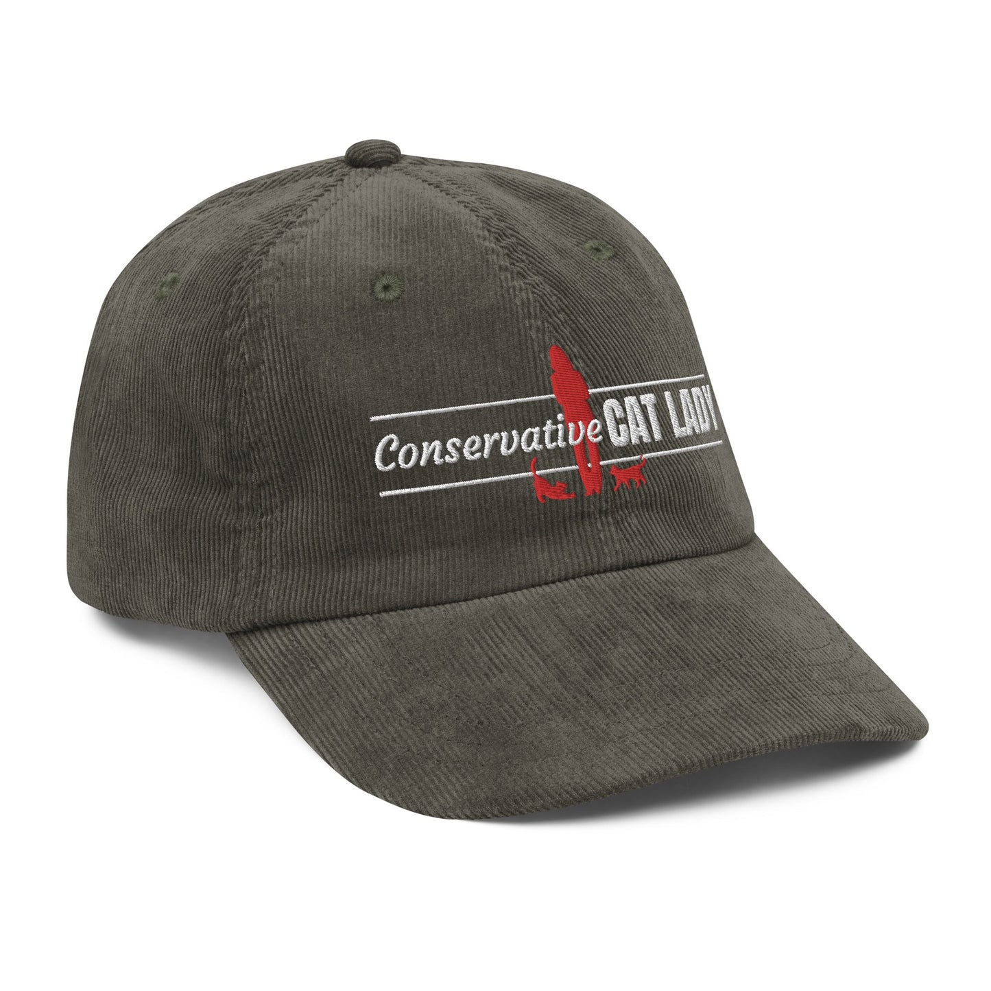 Conservative Cat Lady Corduroy Hat - Hats - EpiAl's Shop