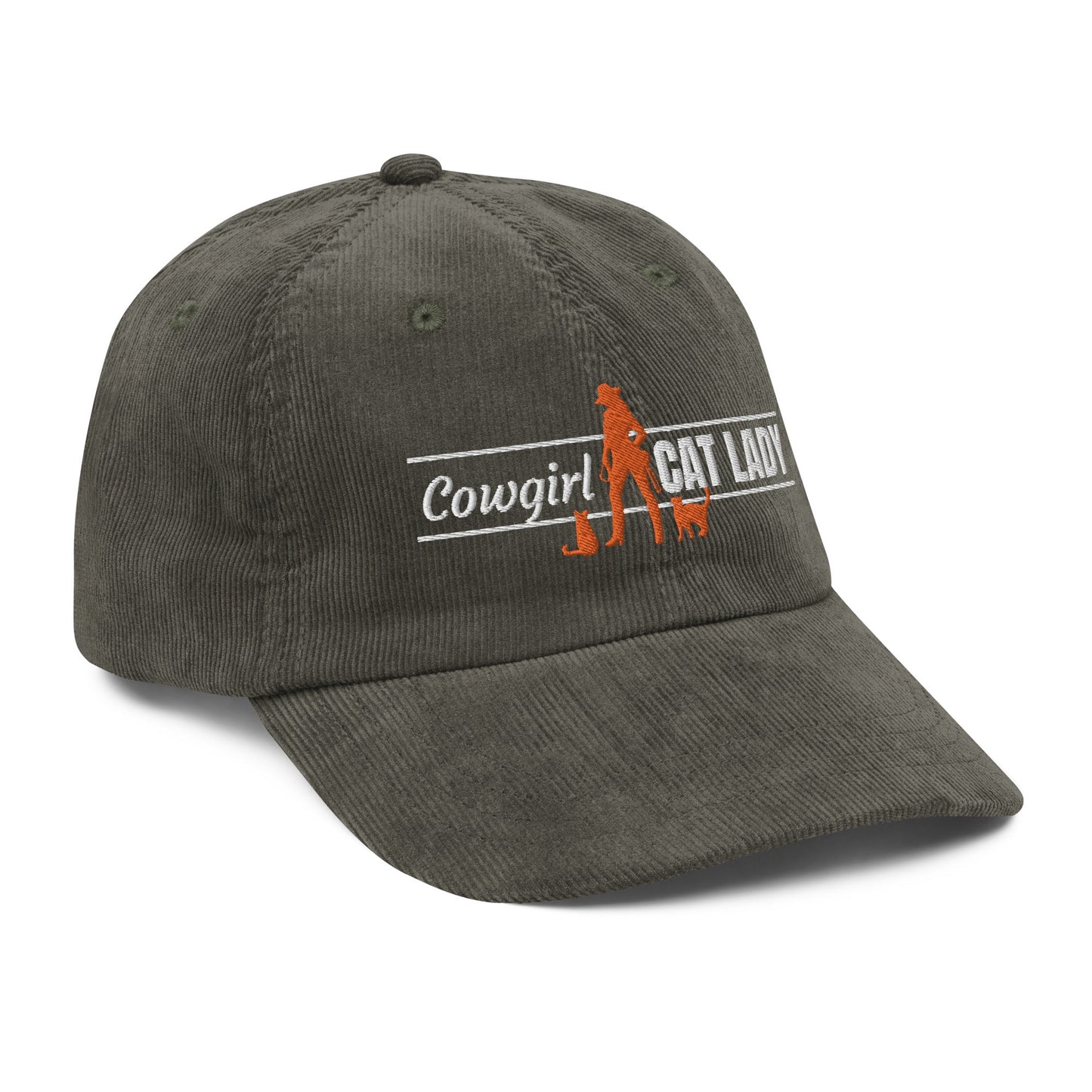 Cowgirl Cat Lady Corduroy Hat - Hats - EpiAl's Shop