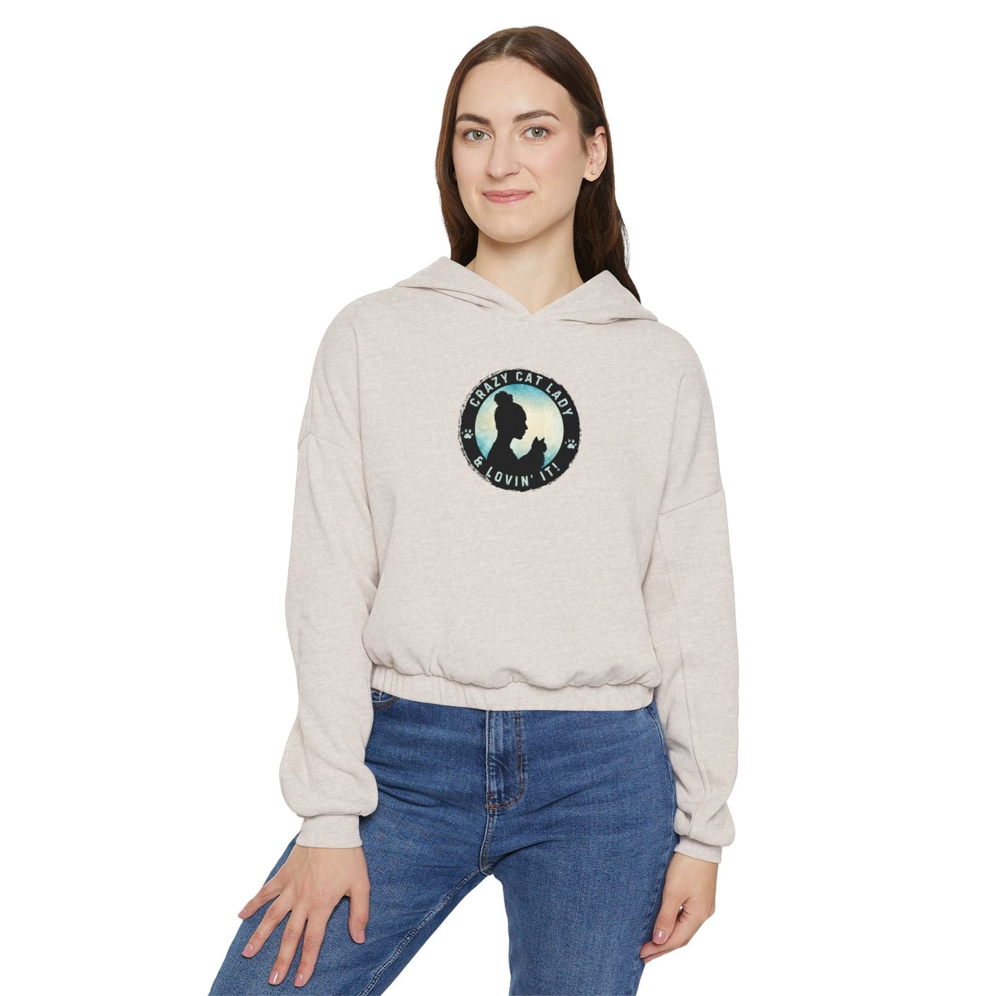 Crazy Cat Lady Women's Cinched Bottom Hoodie - Hoodie - EpiAl's Shop