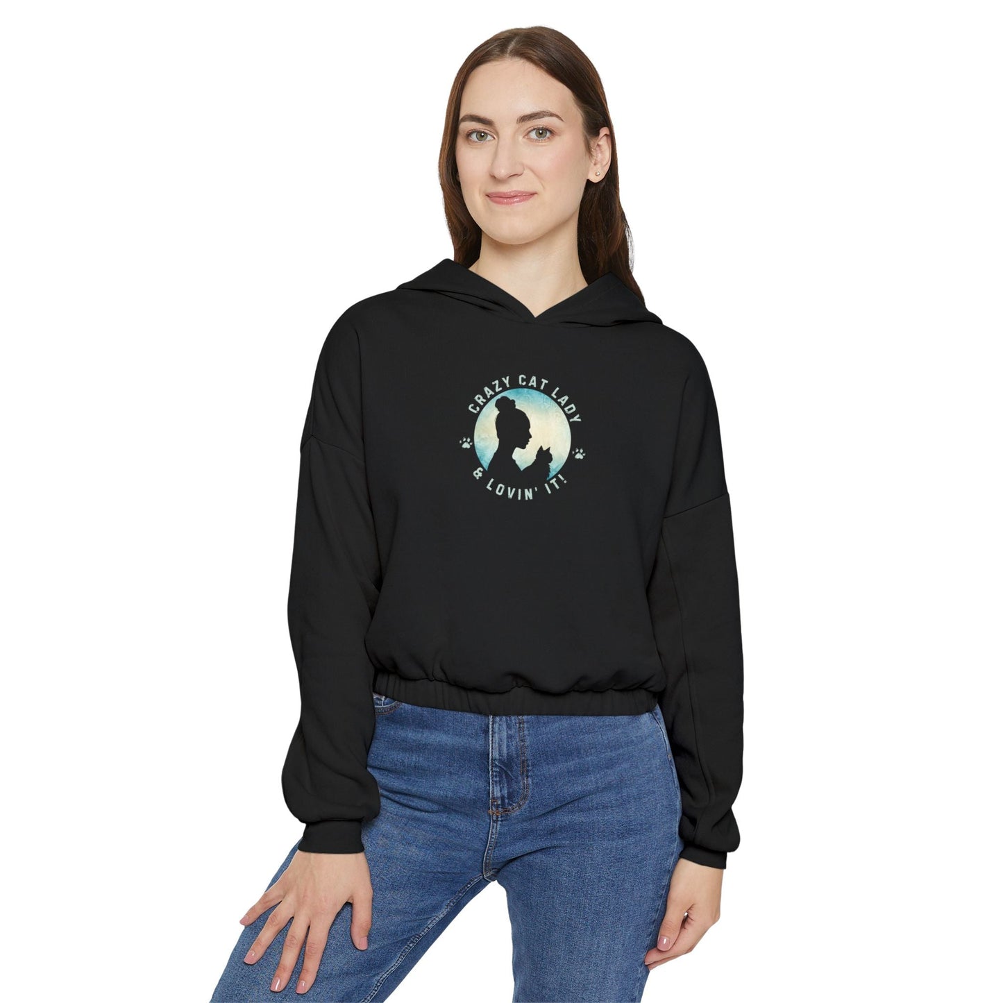 Crazy Cat Lady Women's Cinched Bottom Hoodie - Hoodie - EpiAl's Shop