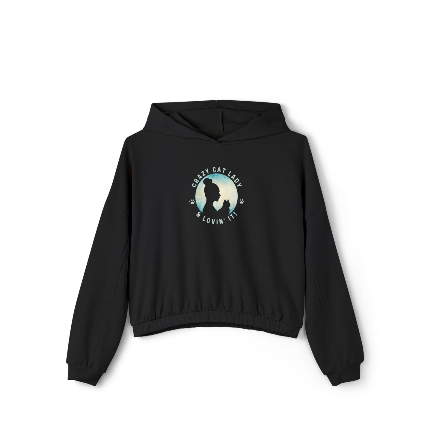 Crazy Cat Lady Women's Cinched Bottom Hoodie - Hoodie - EpiAl's Shop