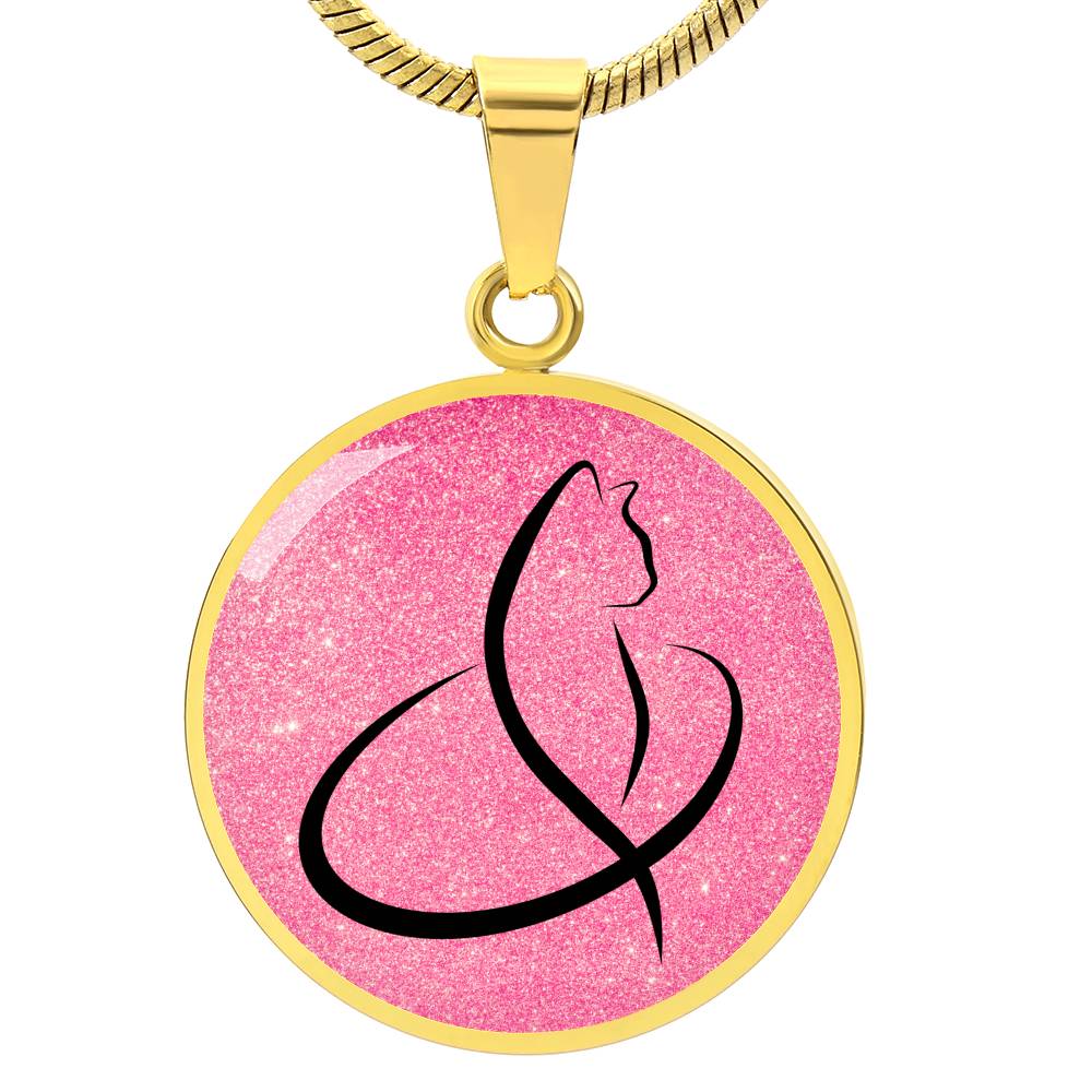 Curvy Line Kitty Necklace - Jewelry - Epileptic Al’s Shop