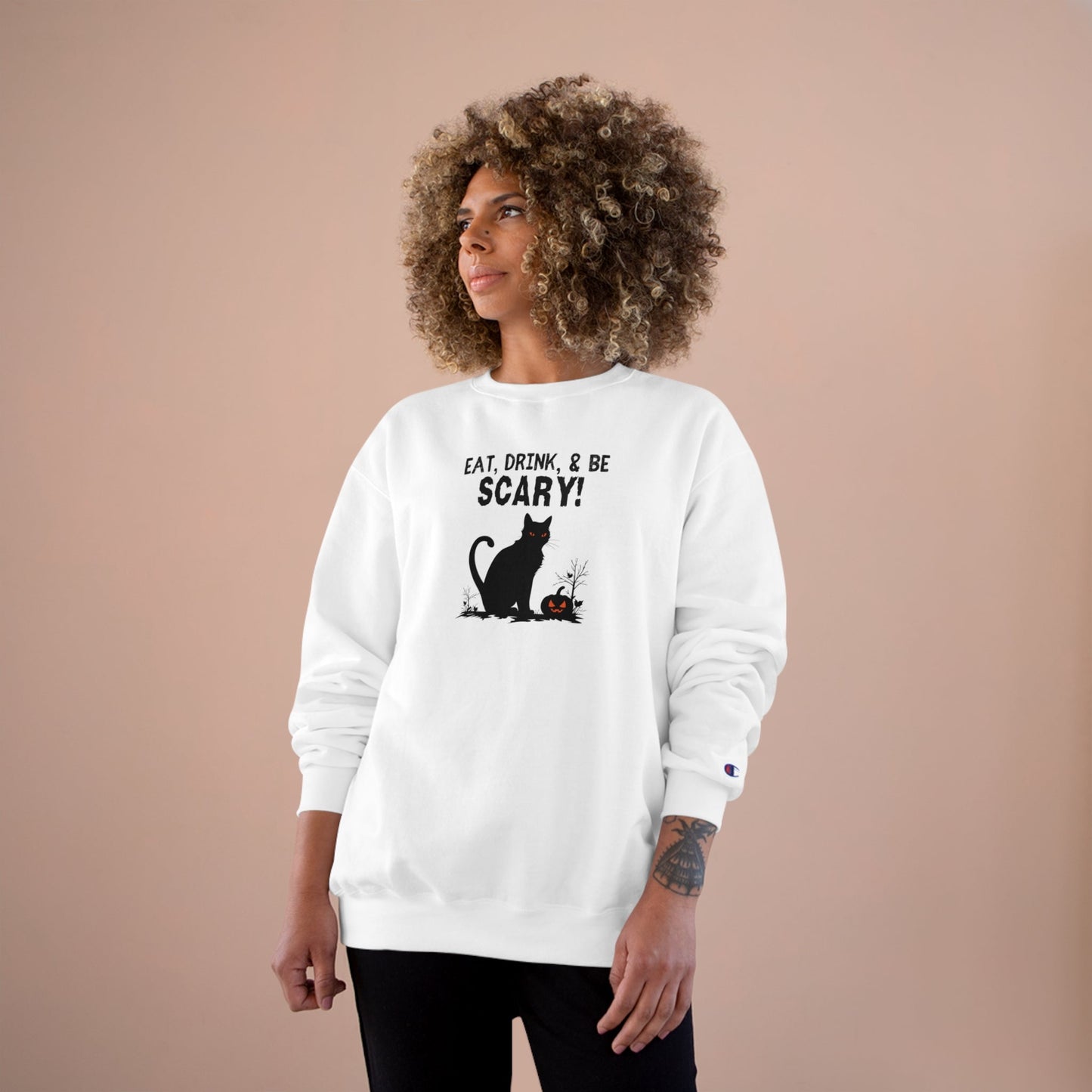 Customized Halloween Themed Champion Sweatshirt - Sweatshirt - Epileptic Al’s Shop