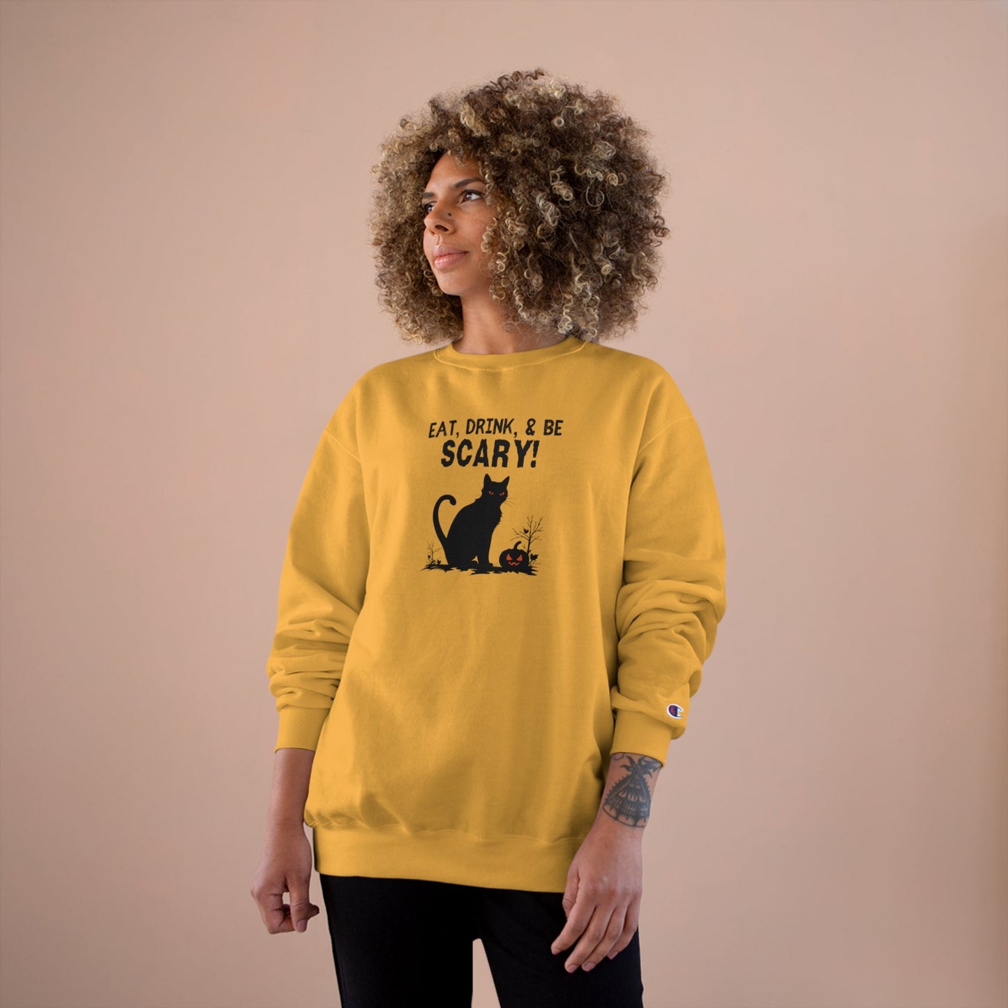 Customized Halloween Themed Champion Sweatshirt - Sweatshirt - Epileptic Al’s Shop
