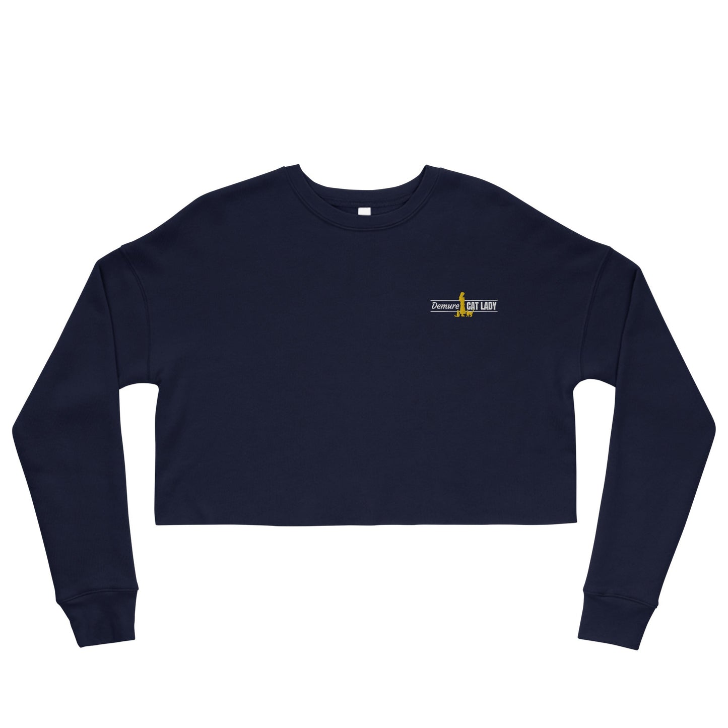 Demure Cat Lady Crop Sweatshirt - Sweatshirt - EpiAl's Shop