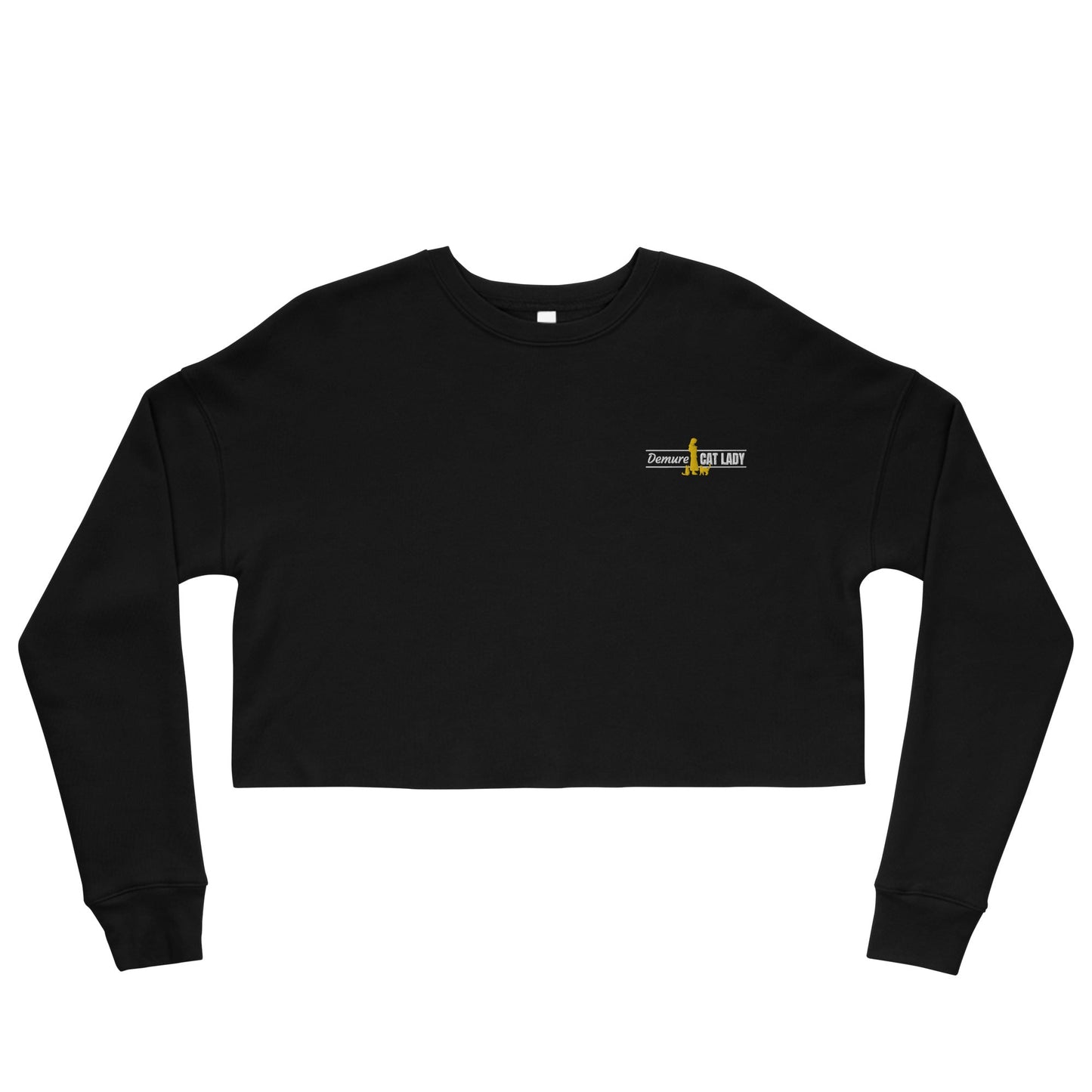 Demure Cat Lady Crop Sweatshirt - Sweatshirt - EpiAl's Shop