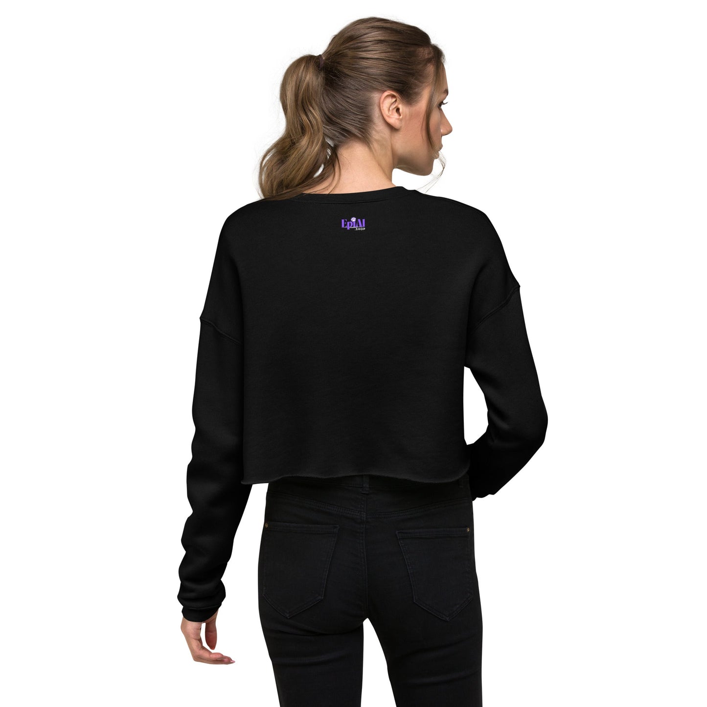 Demure Cat Lady Crop Sweatshirt - Sweatshirt - EpiAl's Shop
