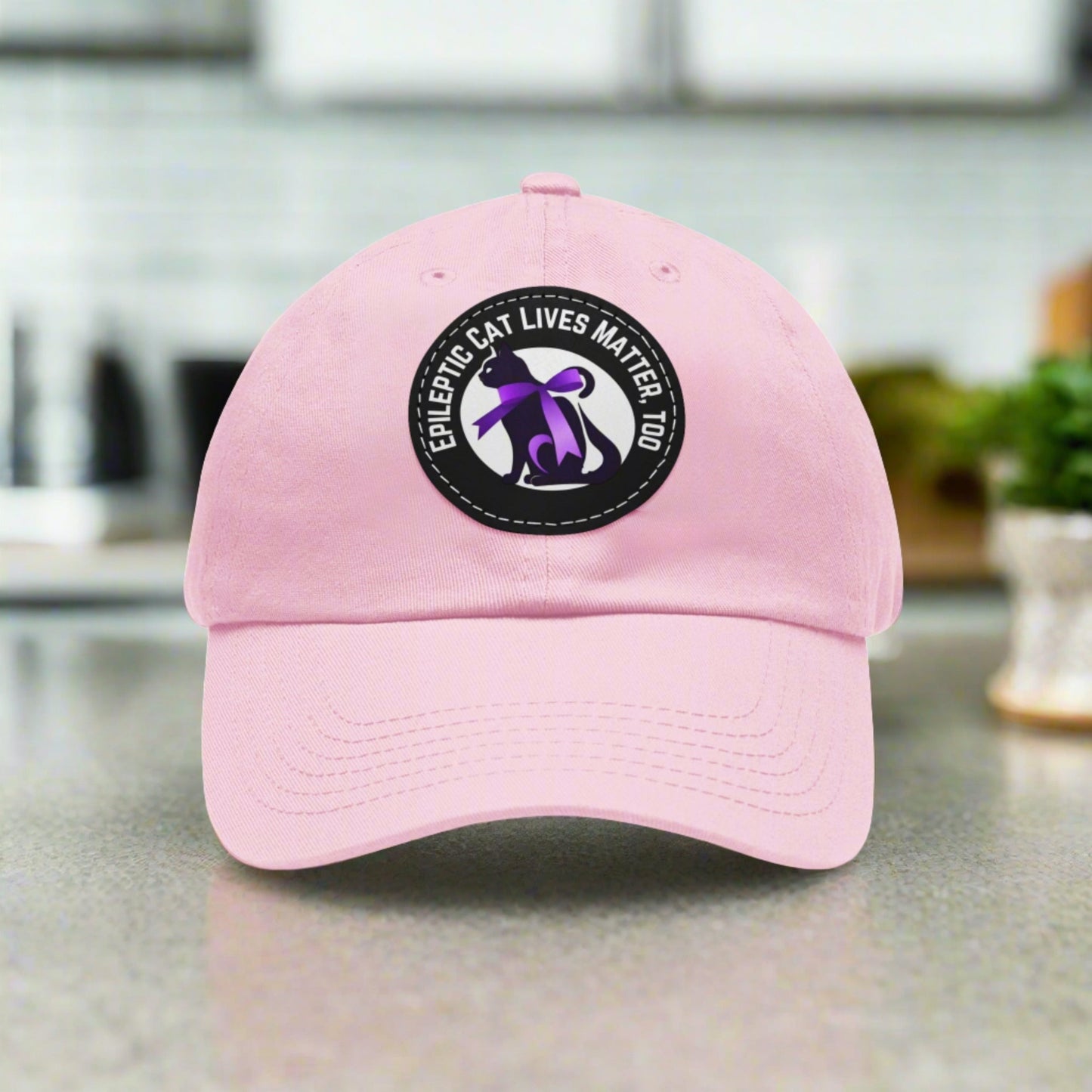 ECLMT Dad Hat with Leather Patch - Hats - Epileptic Al’s Shop