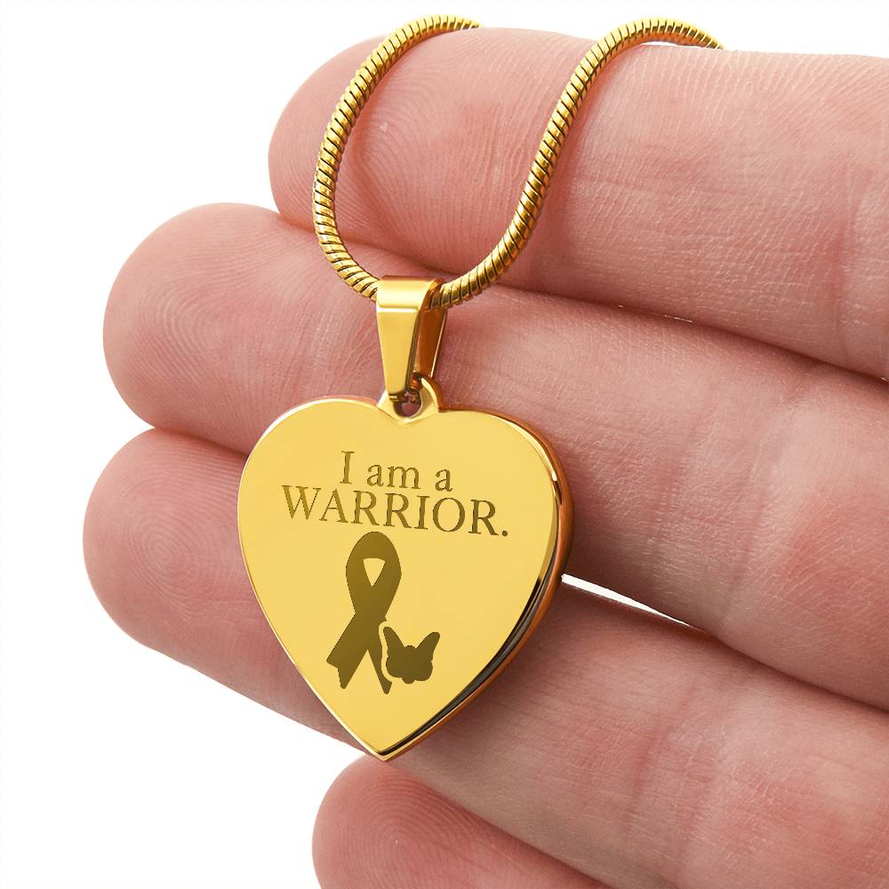 Epilepsy Warrior Engraved Heart Necklace - Jewelry - Epileptic Al’s Shop