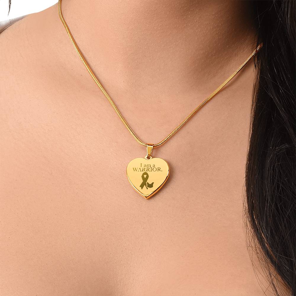 Epilepsy Warrior Engraved Heart Necklace - Jewelry - Epileptic Al’s Shop