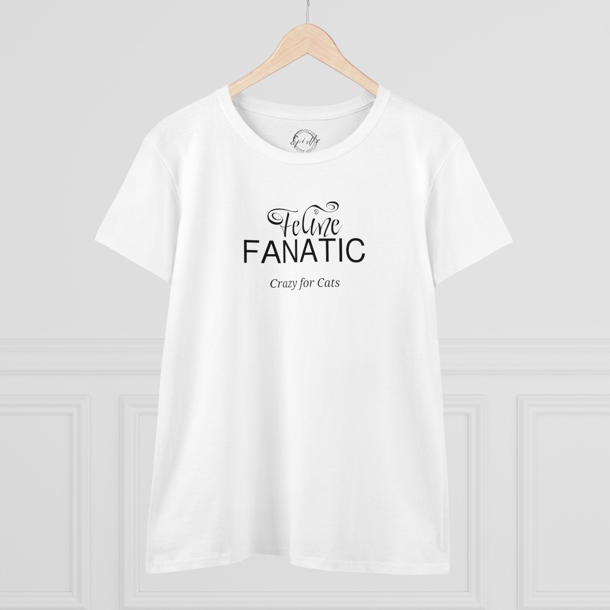 Feline Fanatic Women's Midweight Cotton Tee - T - Shirt - Epileptic Al’s Shop