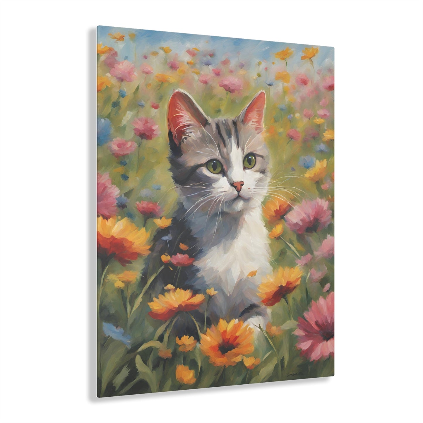 Flower Kitty Acrylic Prints - Home Decor - Epileptic Al’s Shop