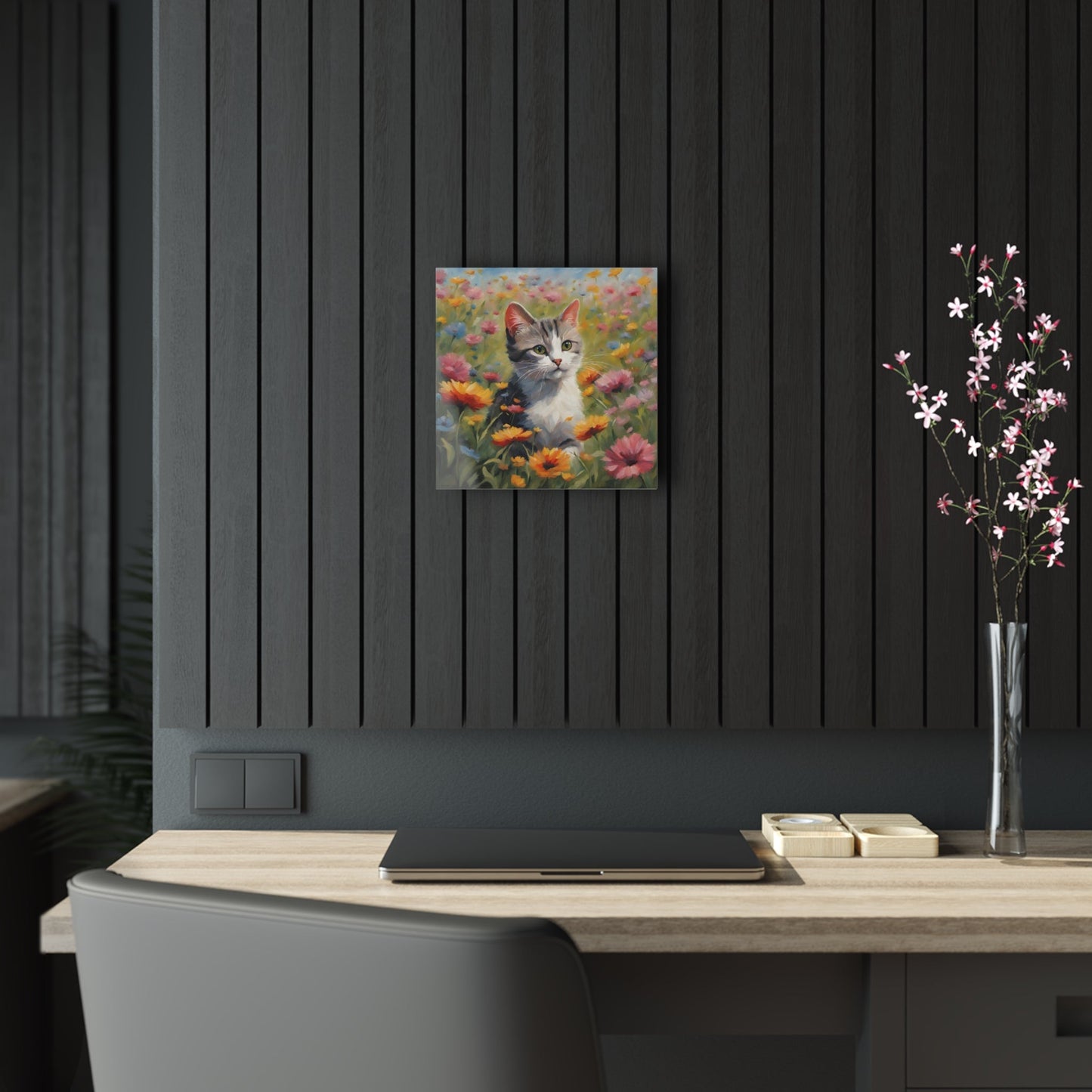 Flower Kitty Acrylic Prints - Home Decor - Epileptic Al’s Shop