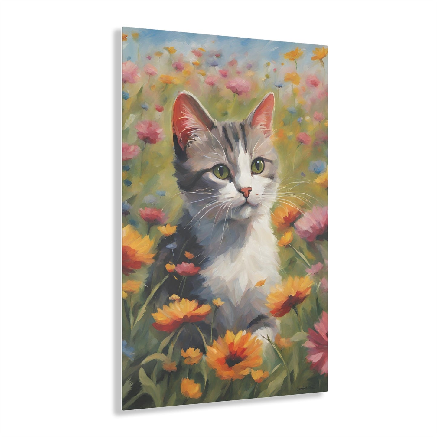 Flower Kitty Acrylic Prints - Home Decor - Epileptic Al’s Shop