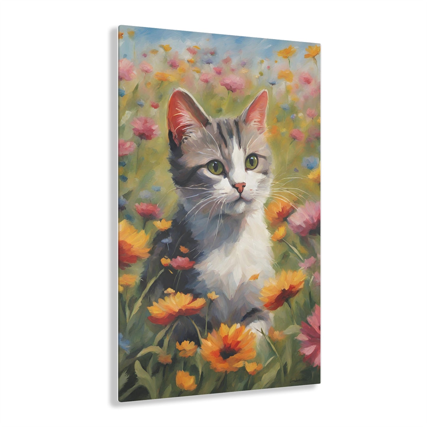 Flower Kitty Acrylic Prints - Home Decor - Epileptic Al’s Shop