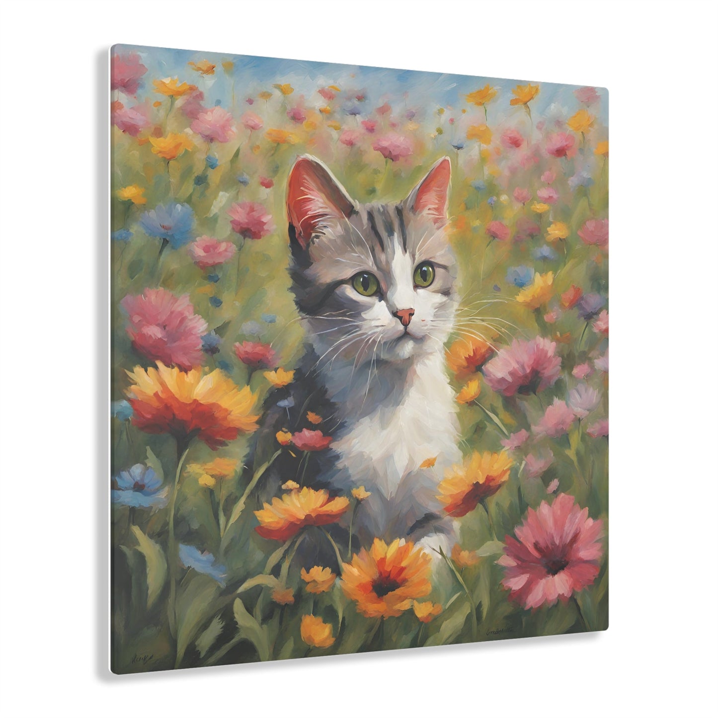 Flower Kitty Acrylic Prints - Home Decor - Epileptic Al’s Shop