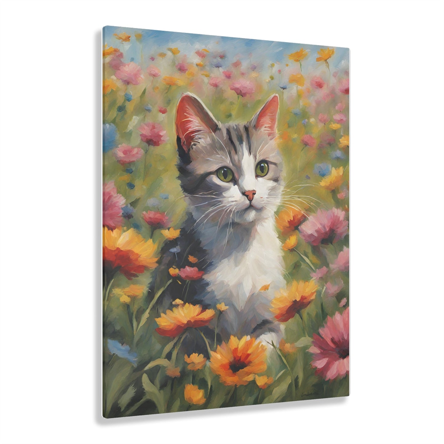 Flower Kitty Acrylic Prints - Home Decor - Epileptic Al’s Shop