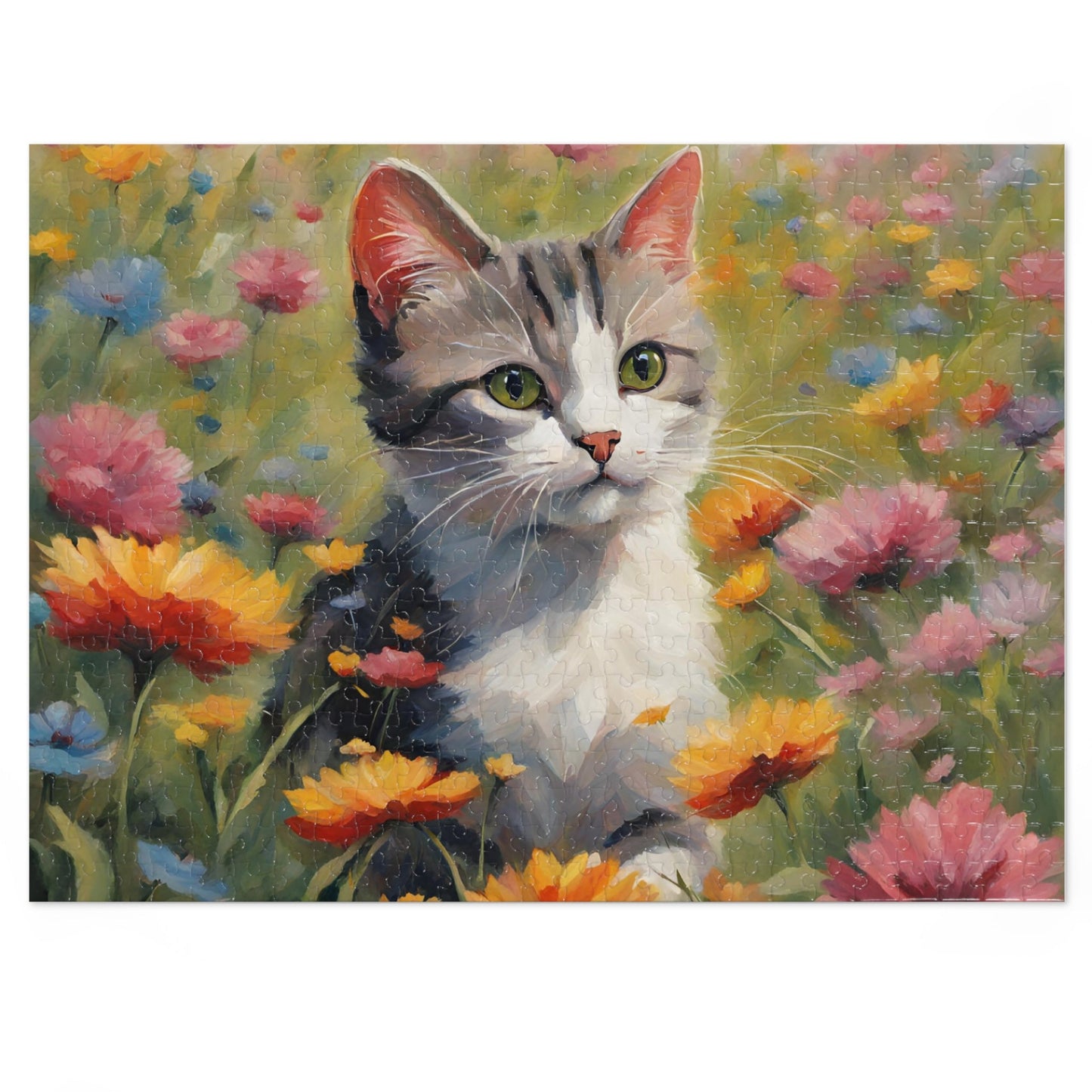 Flower Kitty Jigsaw Puzzle (30, 110, 252, 500,1000 - Piece) - Puzzle - Epileptic Al’s Shop