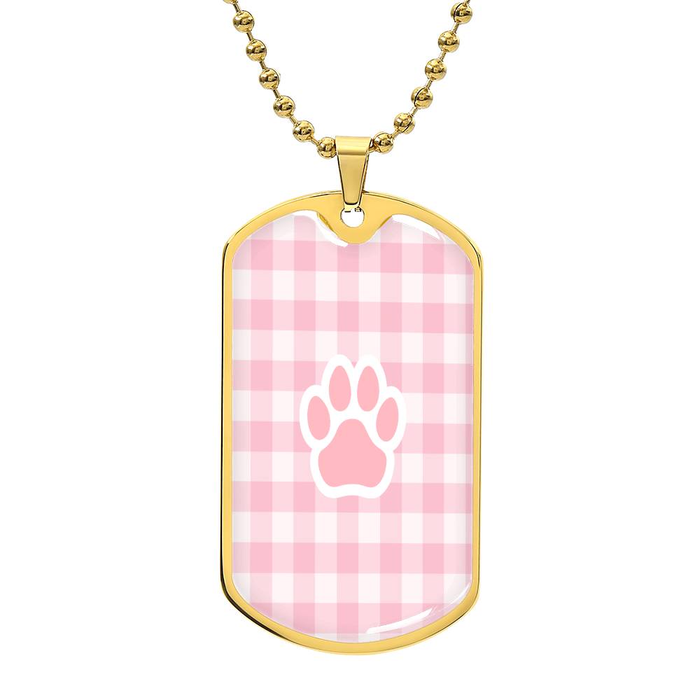 Gingham Paw Style Necklace - Jewelry - Epileptic Al’s Shop