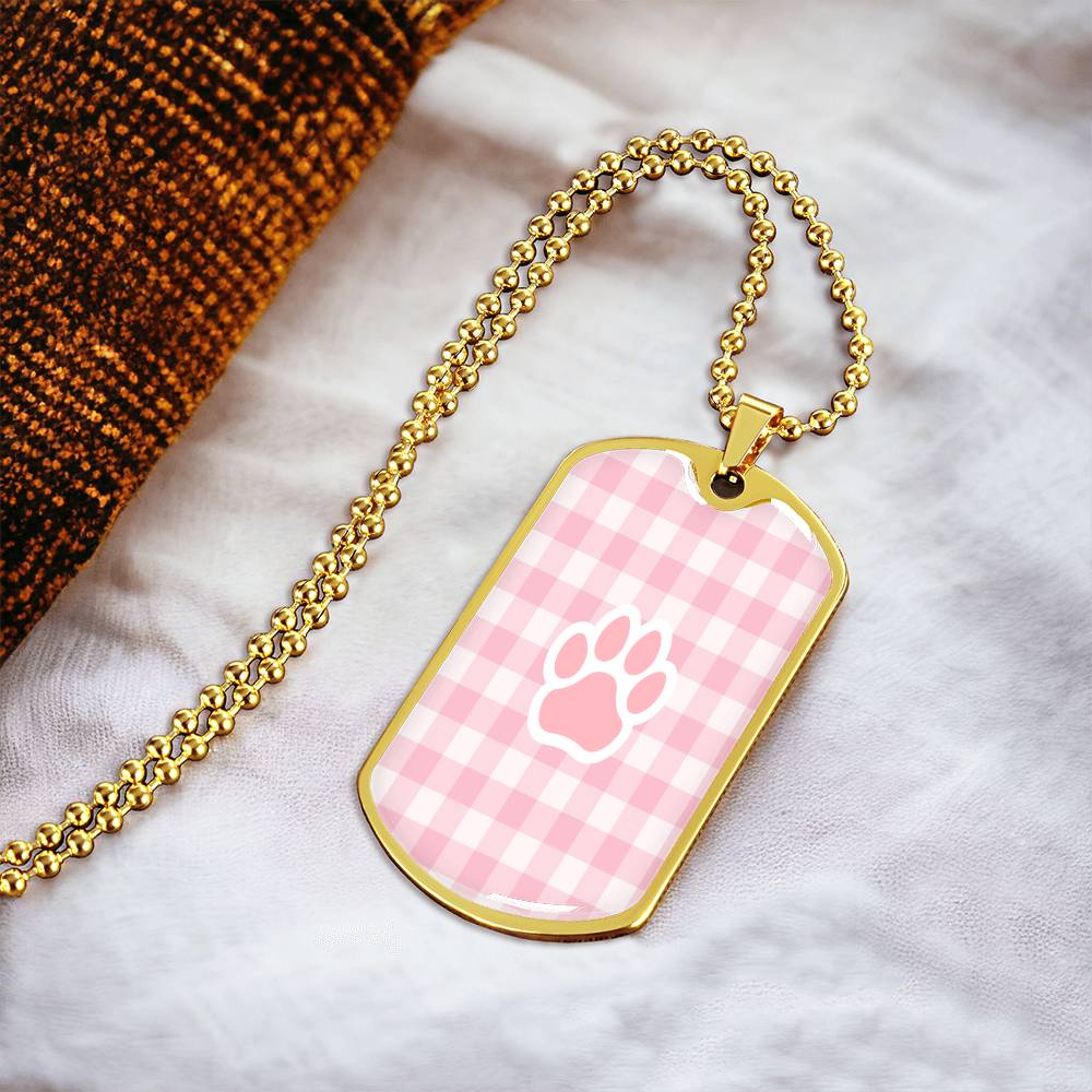 Gingham Paw Style Necklace - Jewelry - Epileptic Al’s Shop