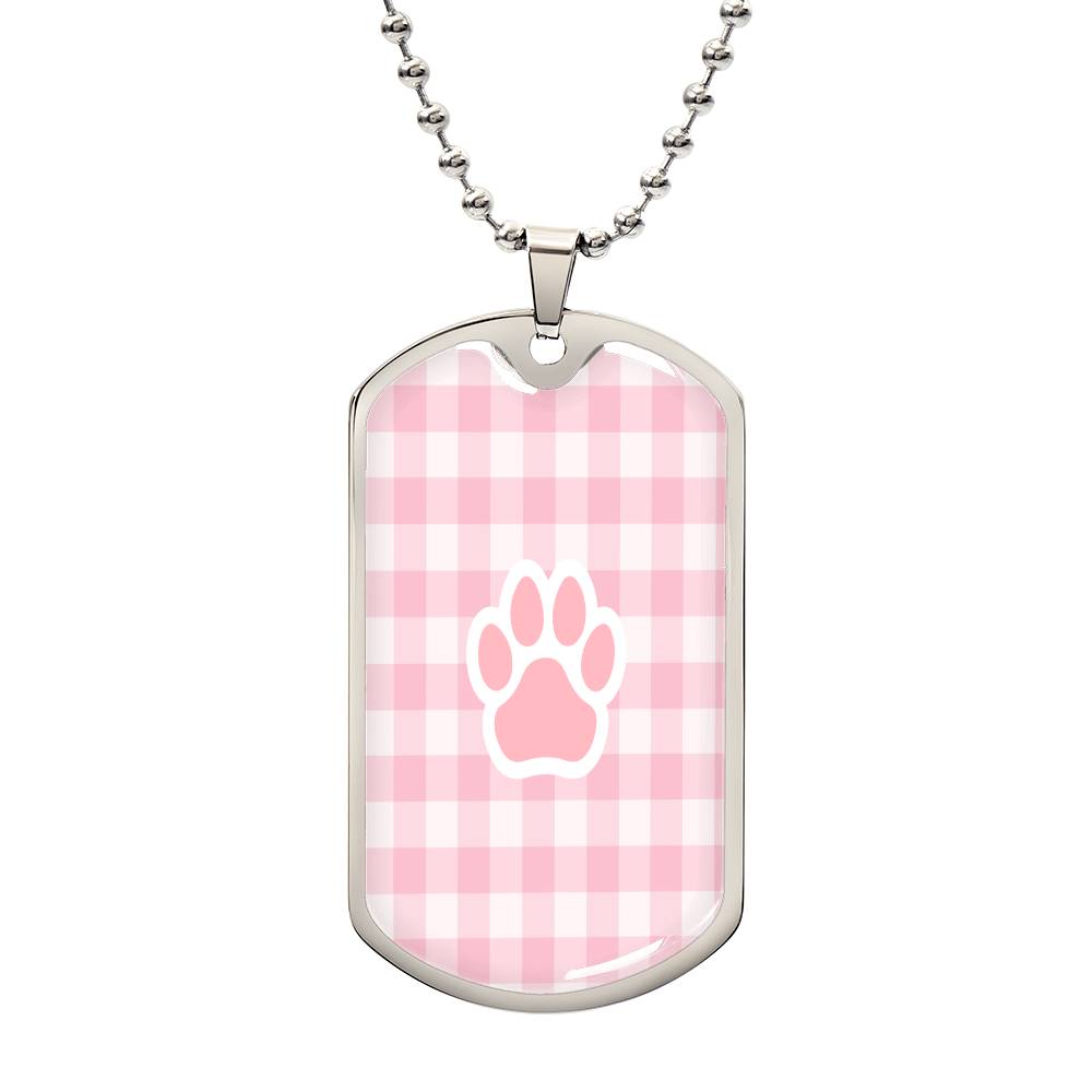 Gingham Paw Style Necklace - Jewelry - Epileptic Al’s Shop