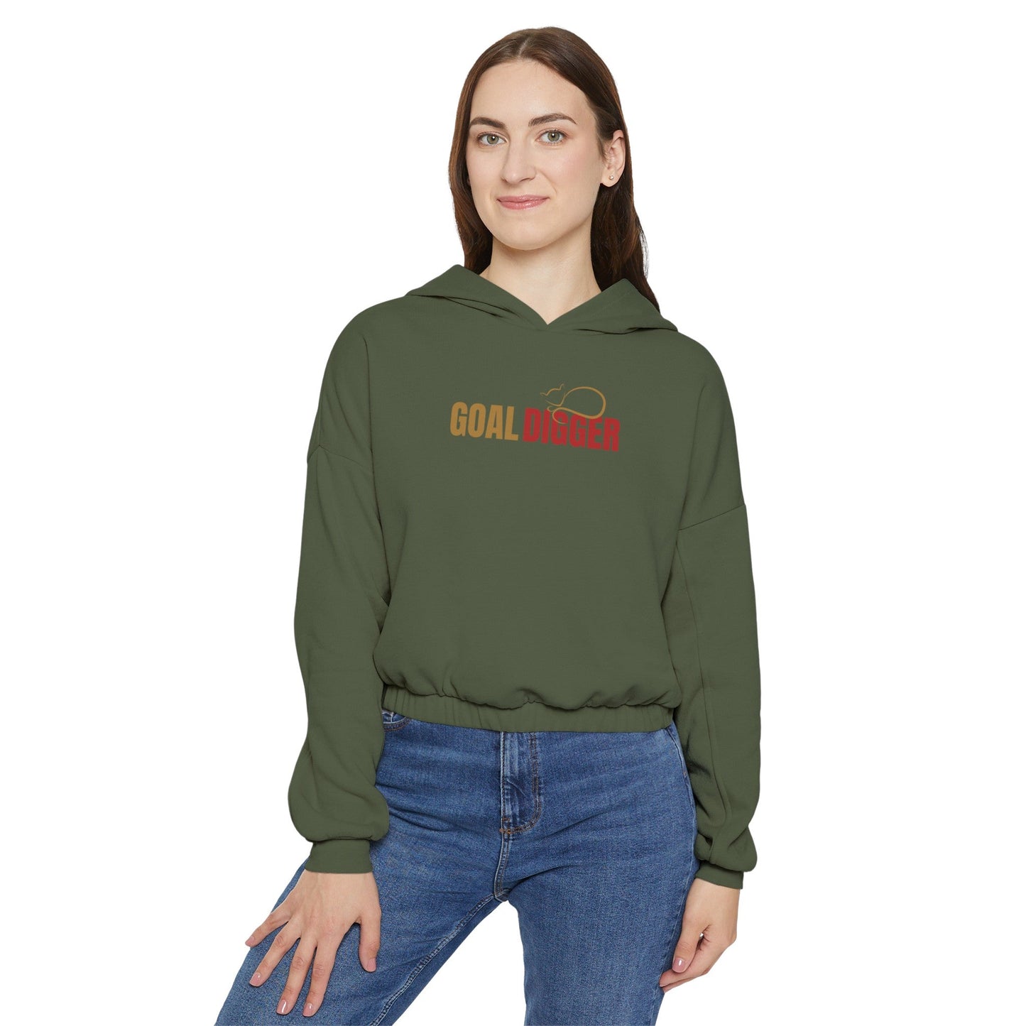 Goal Digger Women's Cinched Bottom Hoodie - Hoodie - Epileptic Al’s Shop