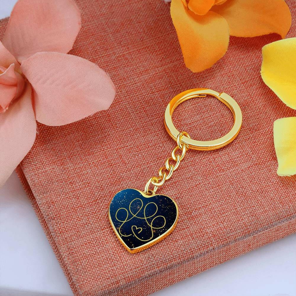 Gold & Blue Keychain - Jewelry - Epileptic Al’s Shop