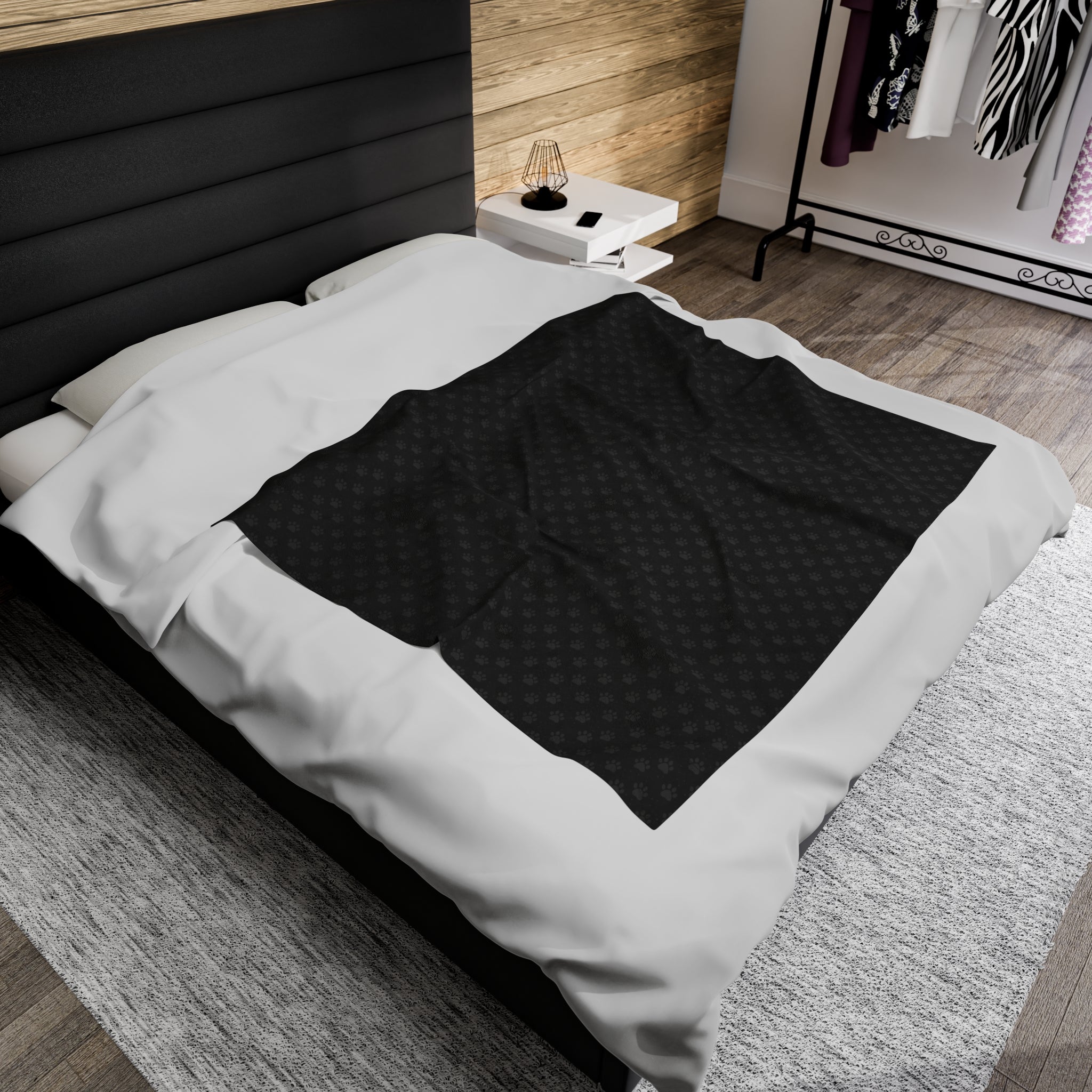 Gray Paws Velveteen Plush Blanket - EpiAl's Shop