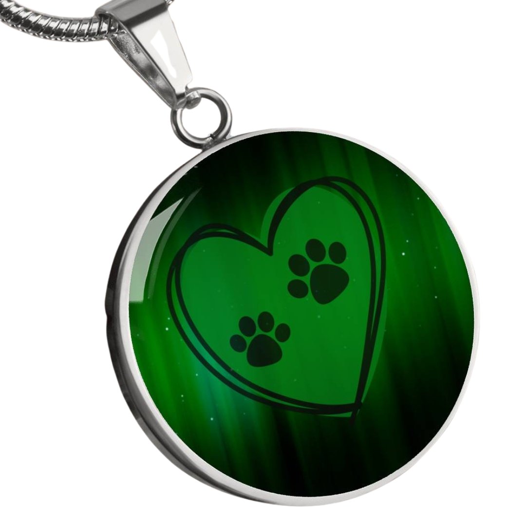 Green Paw Love Necklace - Jewelry - Epileptic Al’s Shop