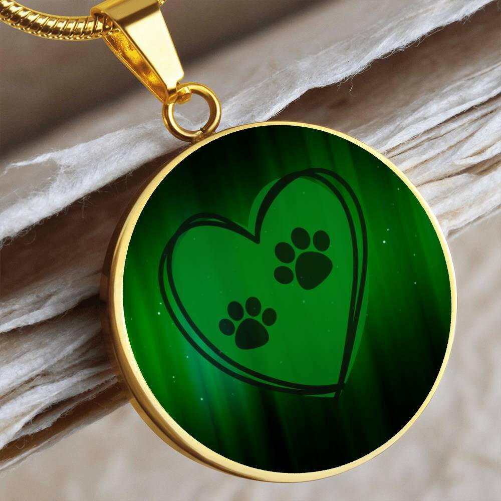 Green Paw Love Necklace - Jewelry - Epileptic Al’s Shop