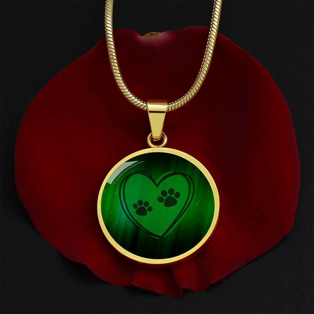 Green Paw Love Necklace - Jewelry - Epileptic Al’s Shop