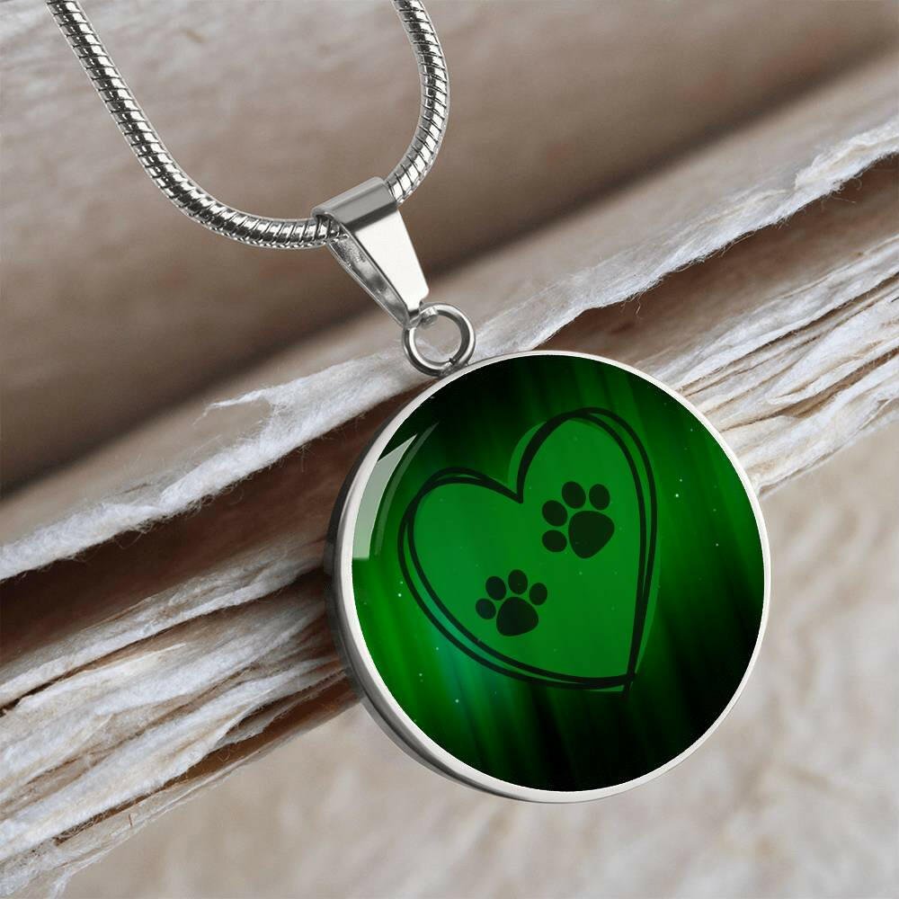 Green Paw Love Necklace - Jewelry - Epileptic Al’s Shop