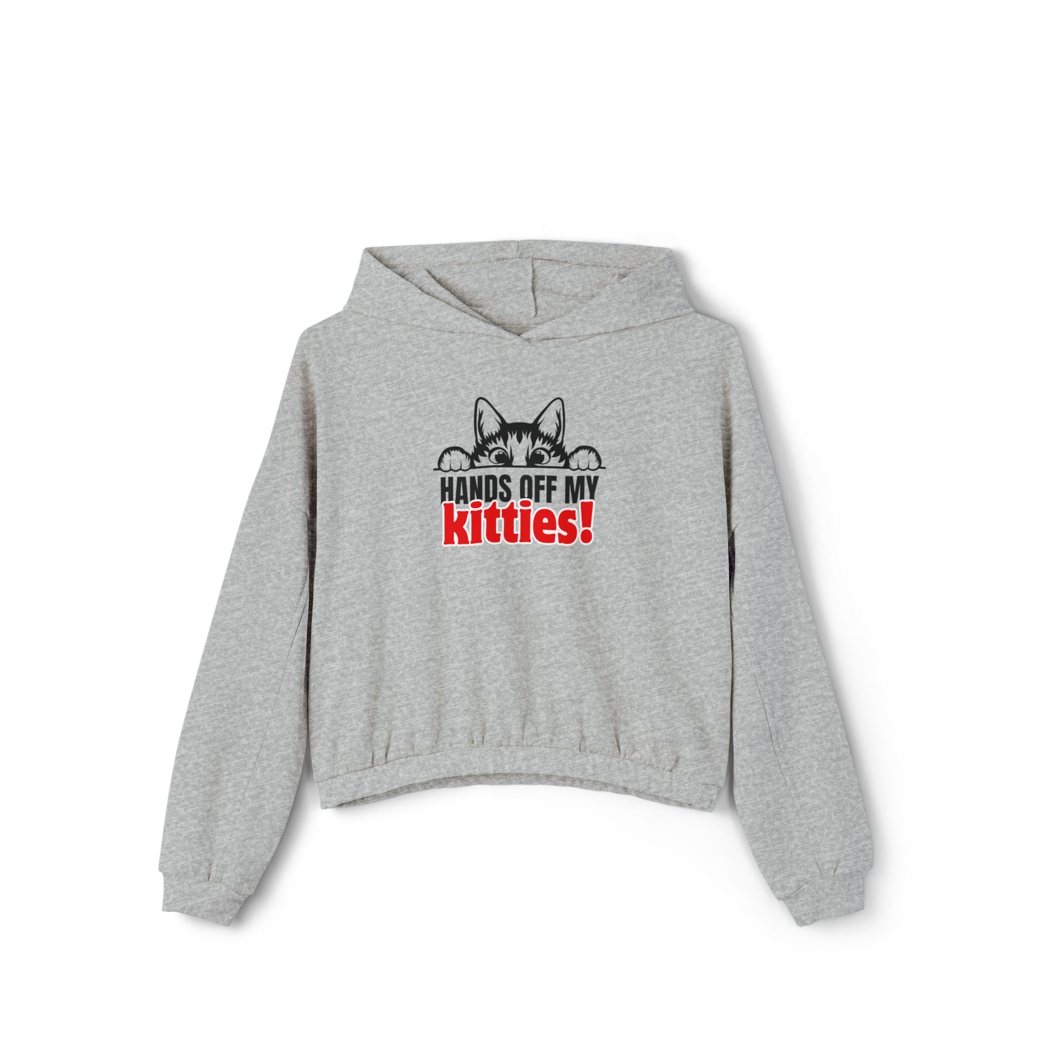 Hands Off My Kitties Women's Cinched Bottom Hoodie - Hoodie - EpiAl's Shop