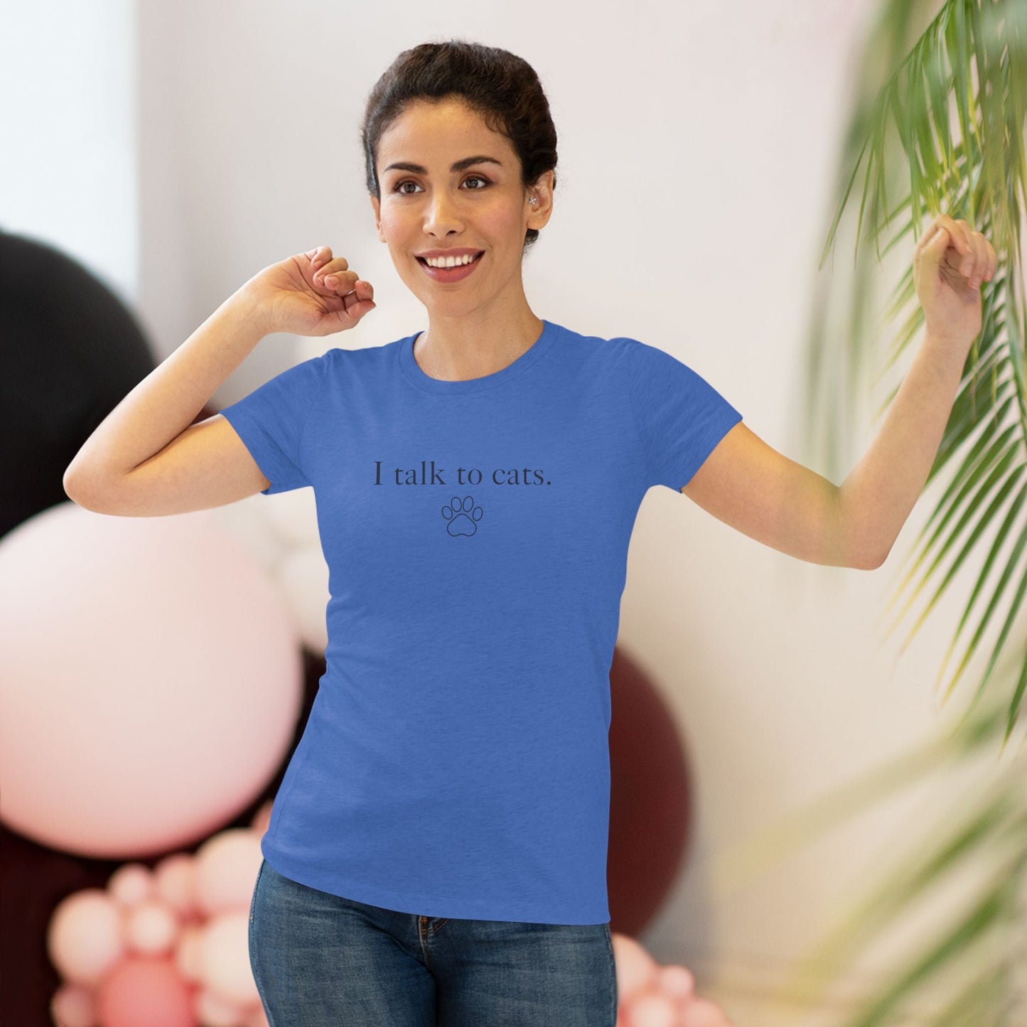 I Talk to Cats Women's Triblend Tee - T - Shirt - Epileptic Al’s Shop