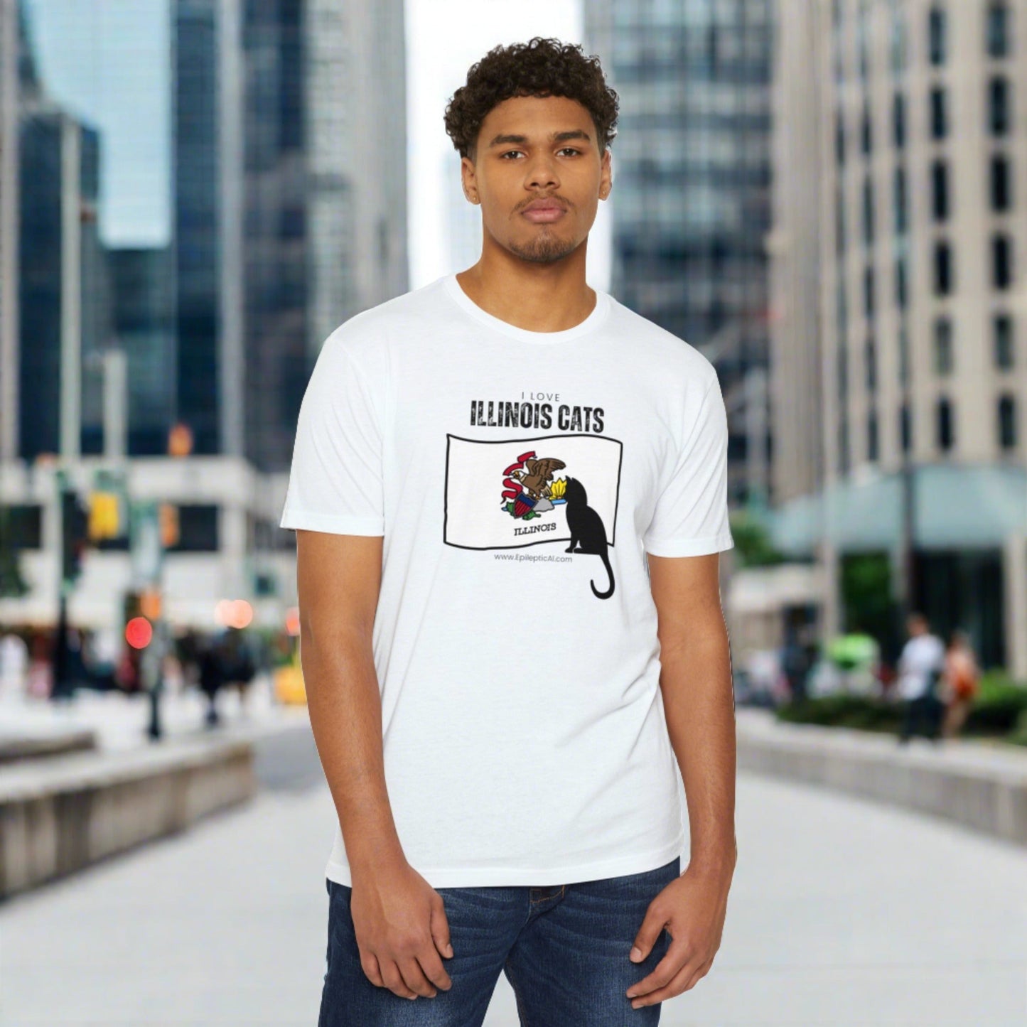 Illinois Cats Unisex CVC Jersey T - shirt - T - Shirt - Epileptic Al’s Shop
