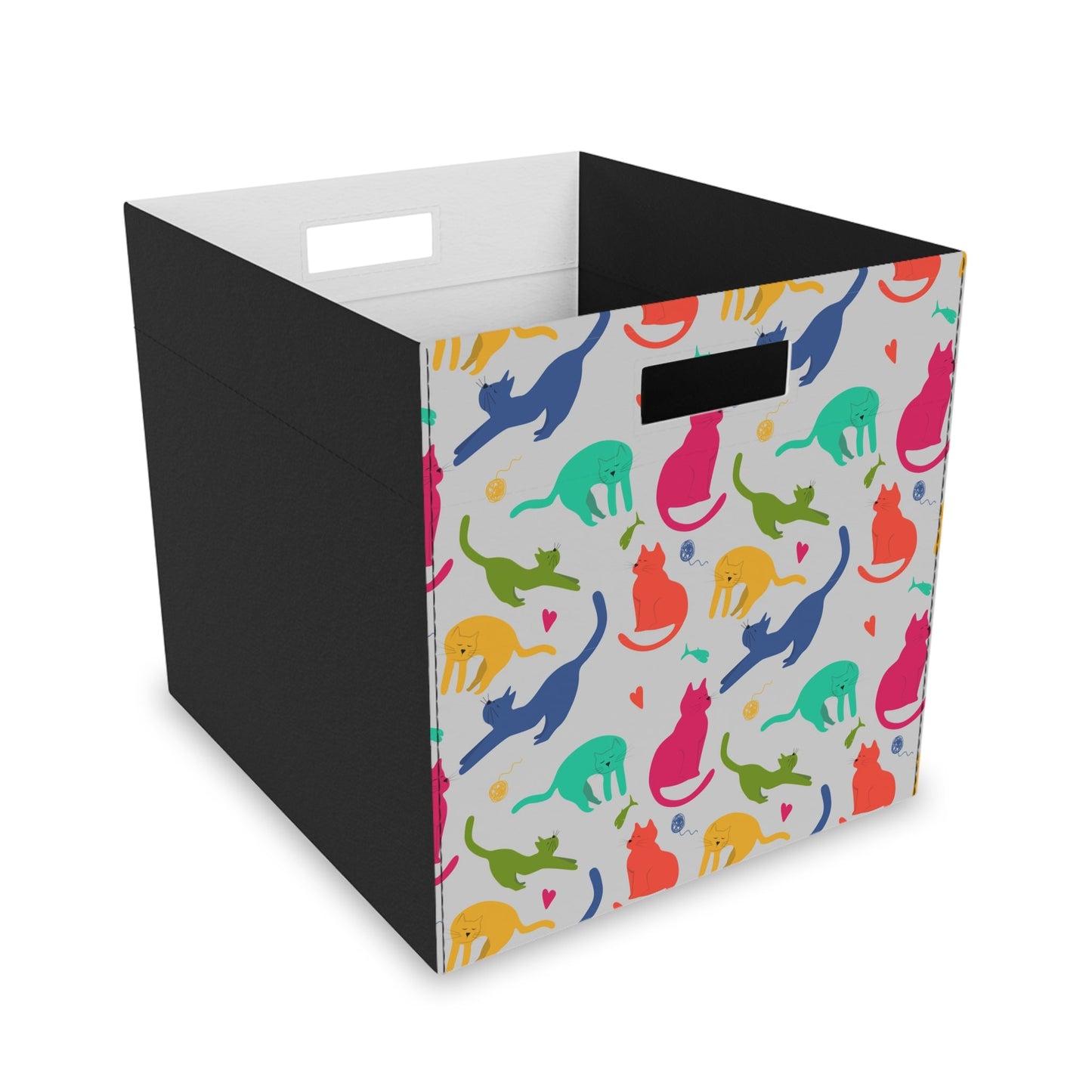 Kolorful Kitties Felt Storage Box - Home Decor - Epileptic Al’s Shop