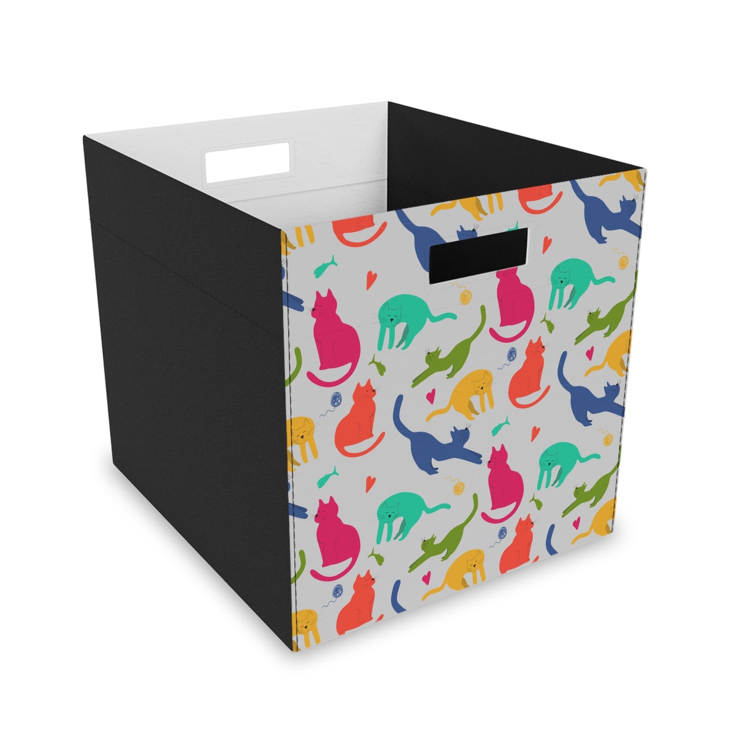 Kolorful Kitties Felt Storage Box - Home Decor - Epileptic Al’s Shop