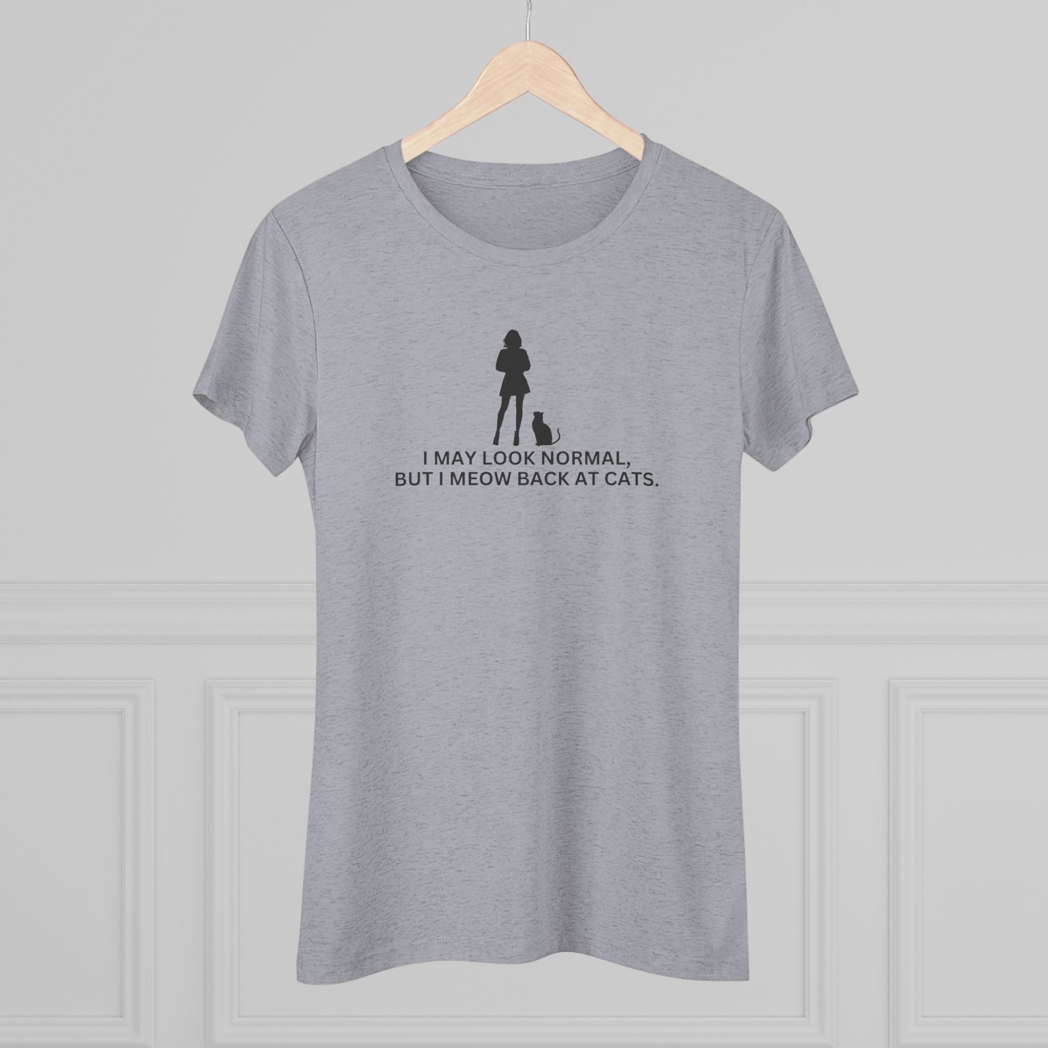 Meow at Cats Women's Triblend Tee - T - Shirt - Epileptic Al’s Shop